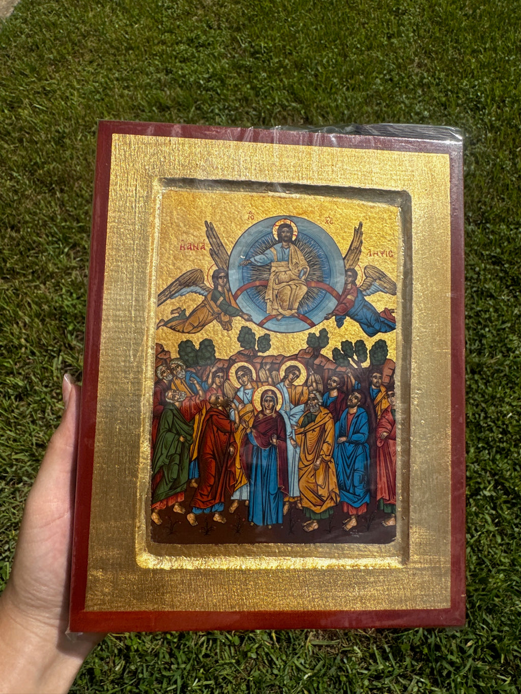 Ascension Orthodox Icon | 18kt Gold Leaf Byzantine Icon