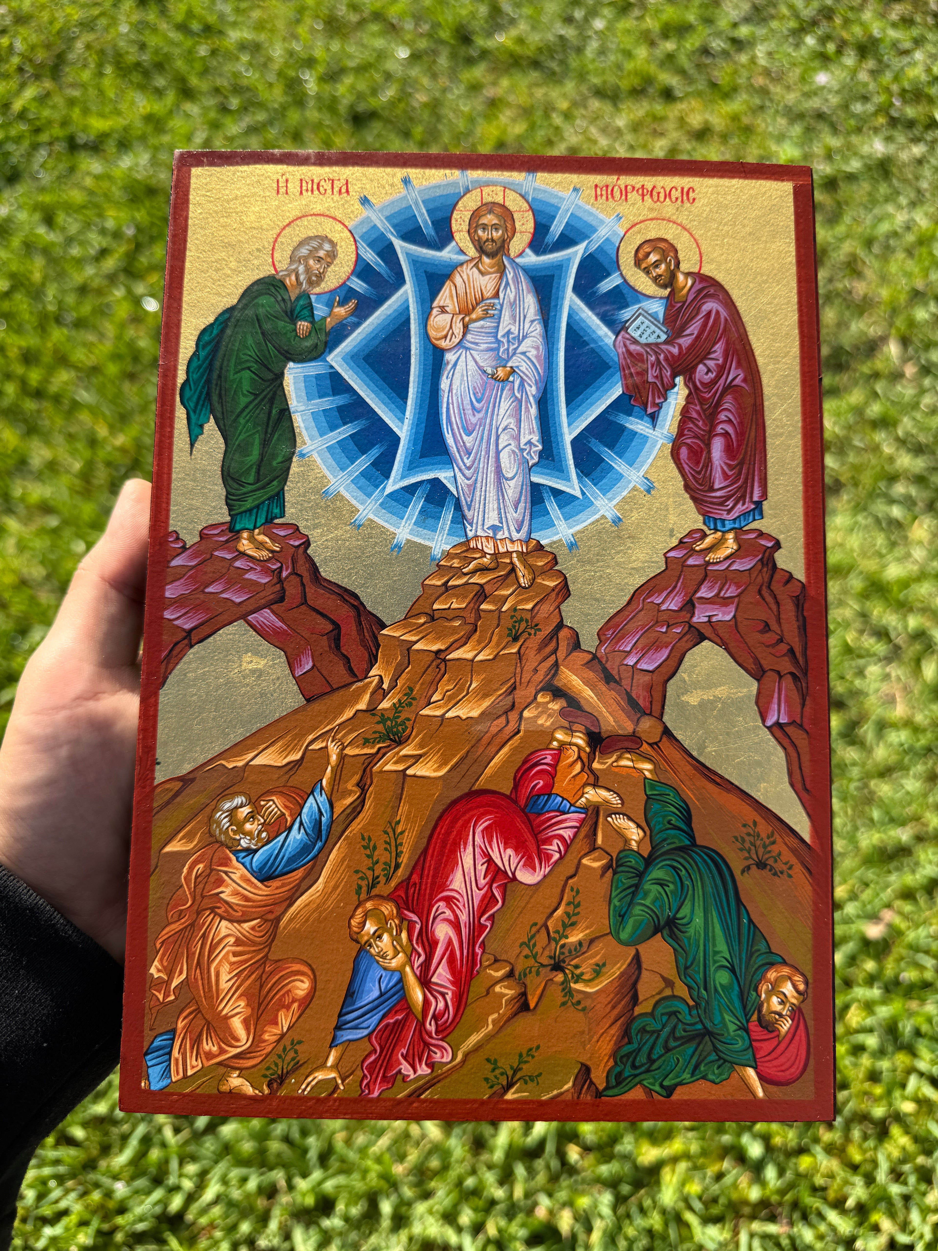 Transfiguration Orthodox Icon | 18kt Gold Leaf Byzantine Icon