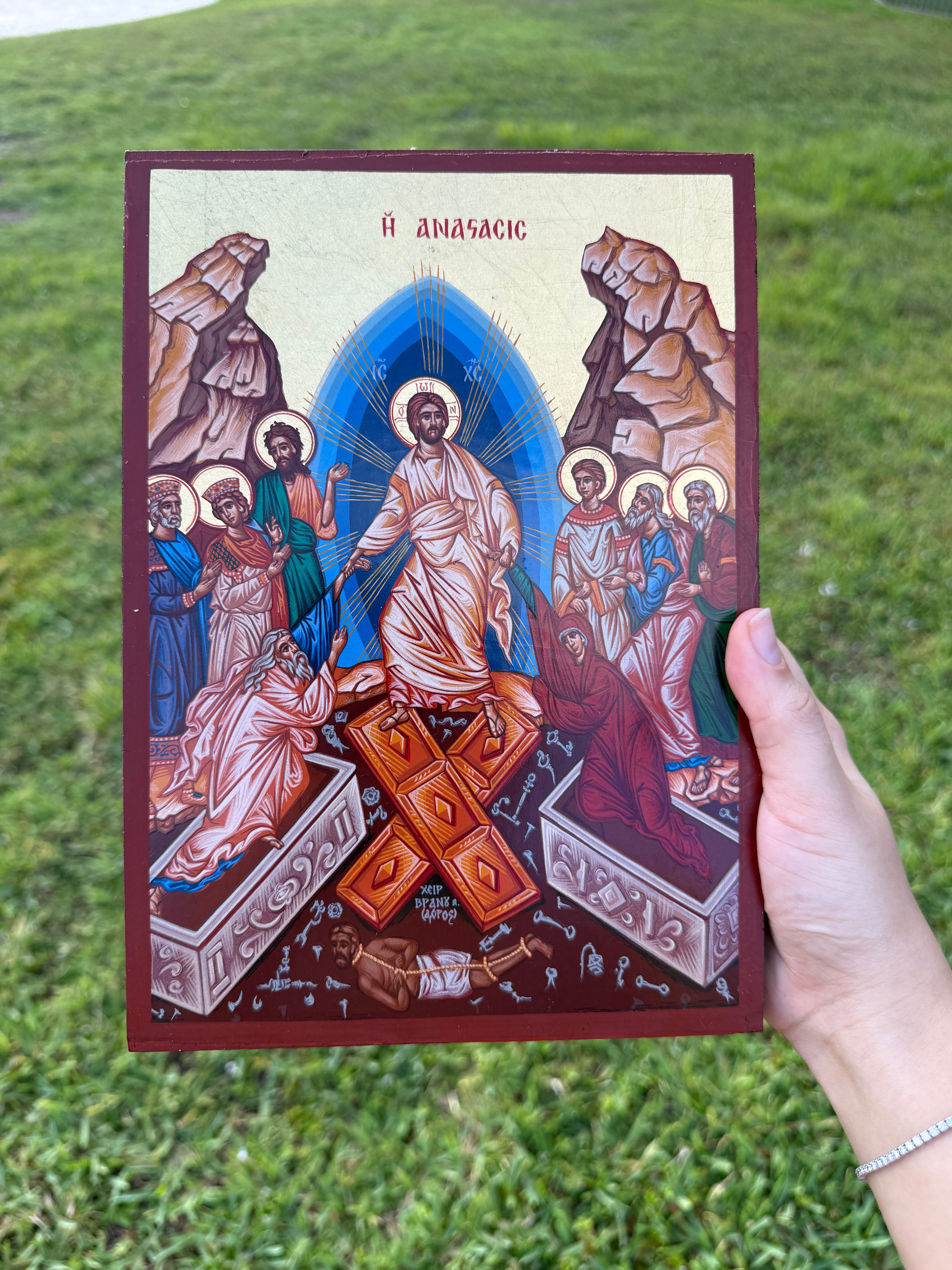 Resurrection Orthodox Icon – 18kt Gold Leaf