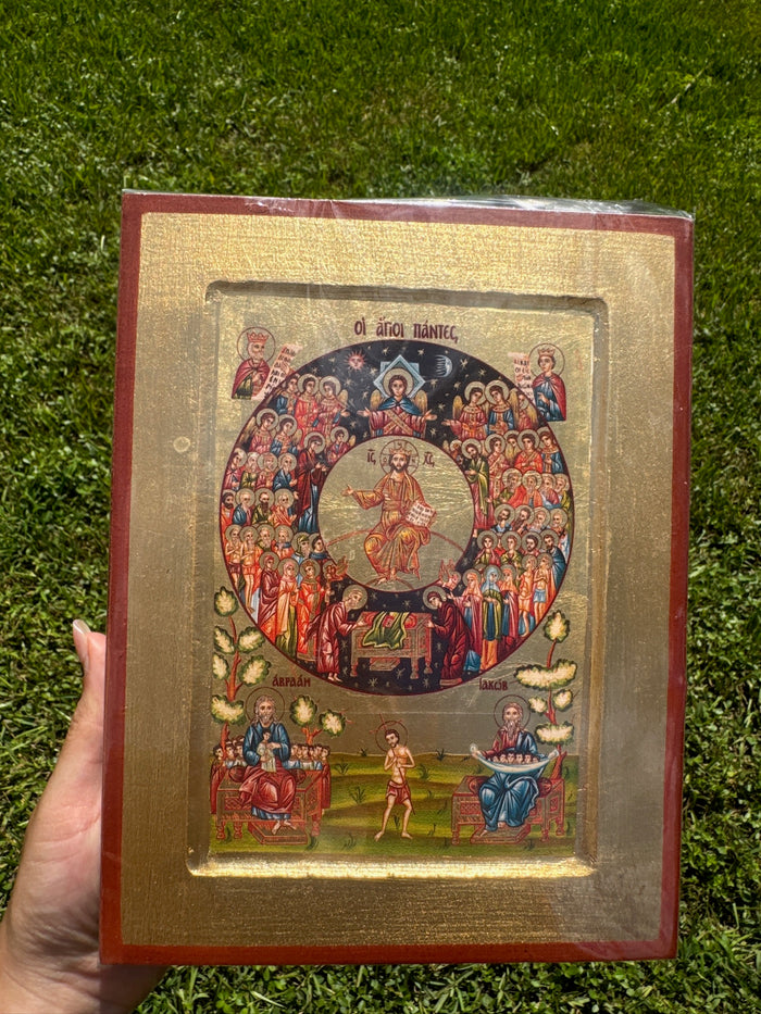 All Saints Orthodox Icon | 18kt Gold Leaf Byzantine Icon