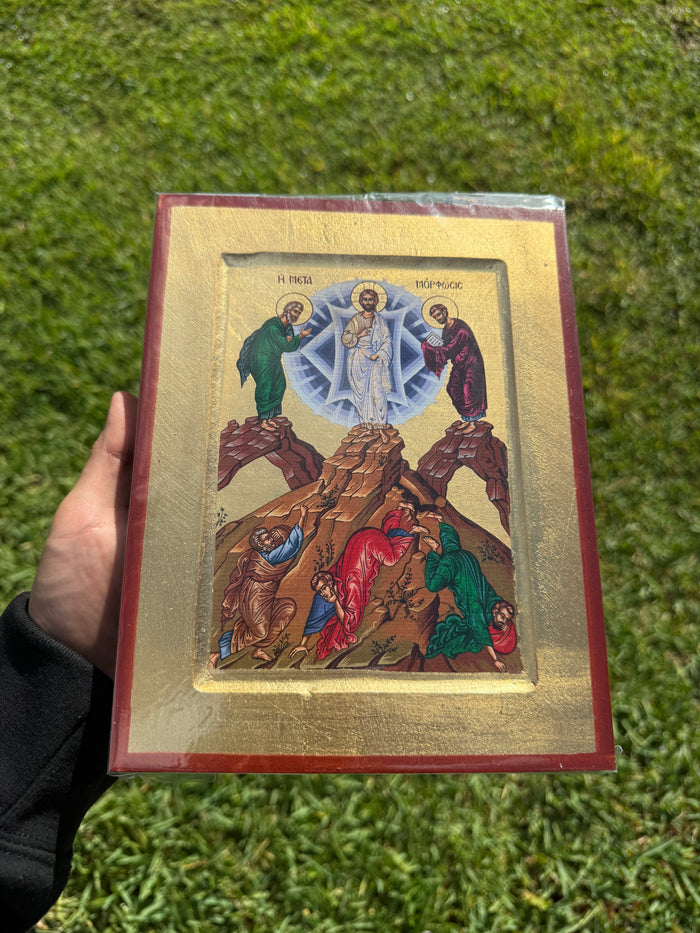 Transfiguration Orthodox Icon | 18kt Gold Leaf Byzantine Icon