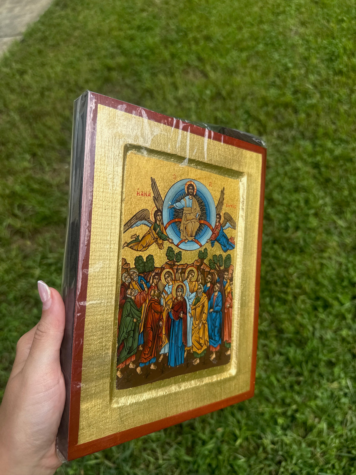 Ascension Orthodox Icon | 18kt Gold Leaf Byzantine Icon