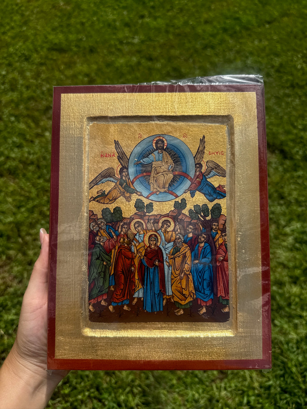 Ascension Orthodox Icon | 18kt Gold Leaf Byzantine Icon