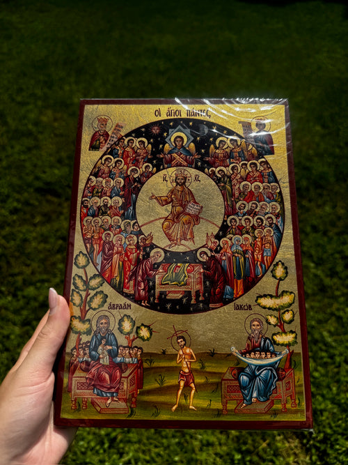 All Saints Orthodox Icon | 18kt Gold Leaf Byzantine Icon