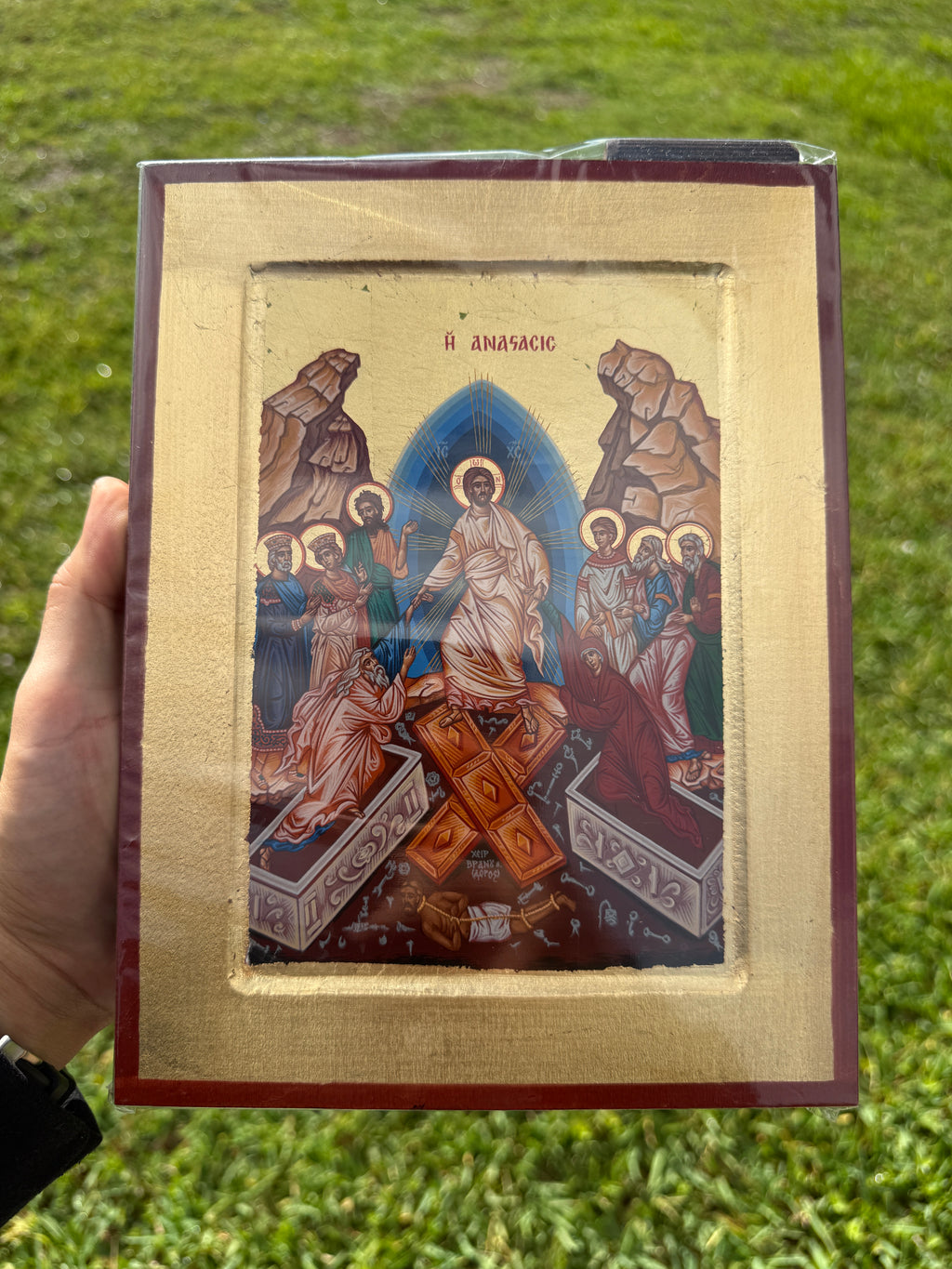 Resurrection Orthodox Icon – 18kt Gold Leaf