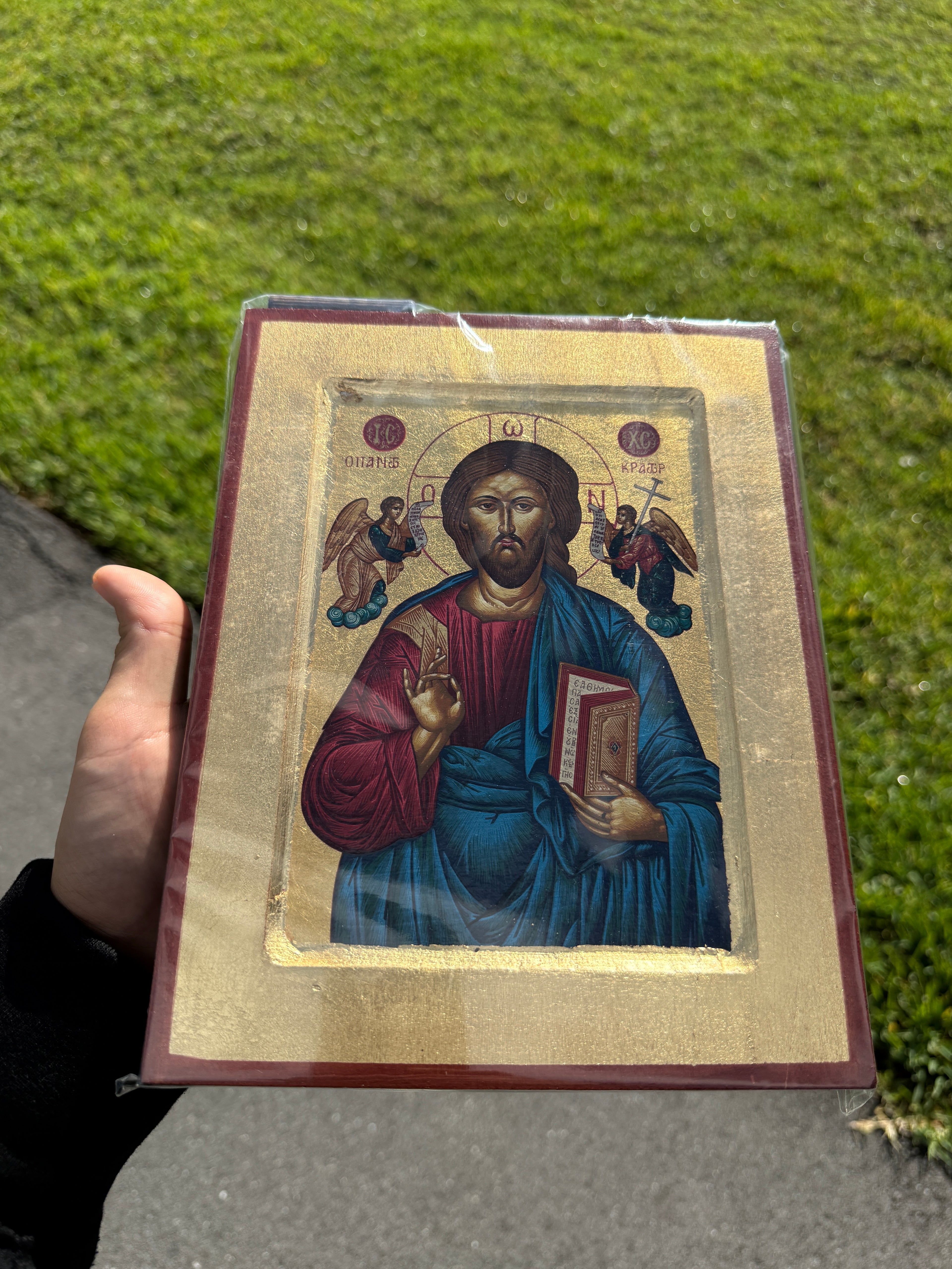 Christ Pantocrator Orthodox Icon | 18kt Gold Leaf Byzantine Icon