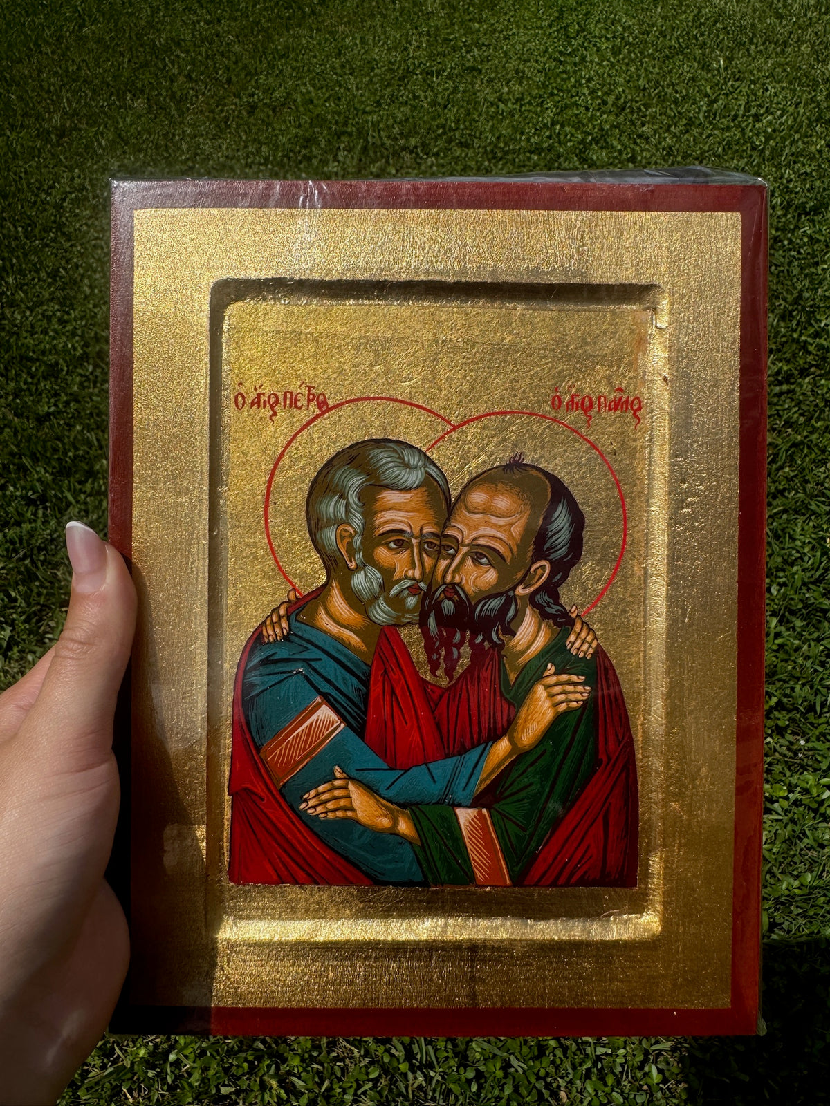 Saints Peter and Paul Orthodox Icon | 18kt Gold Leaf Byzantine Icon