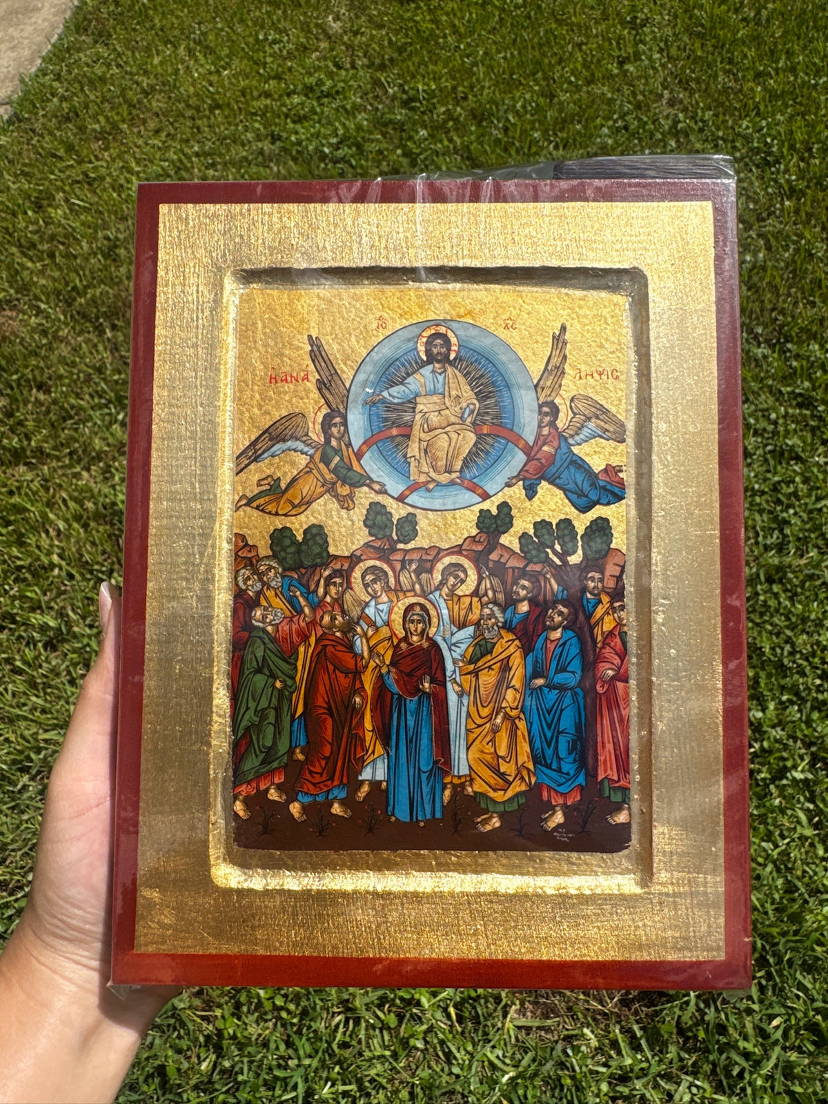 Ascension Orthodox Icon | 18kt Gold Leaf Byzantine Icon
