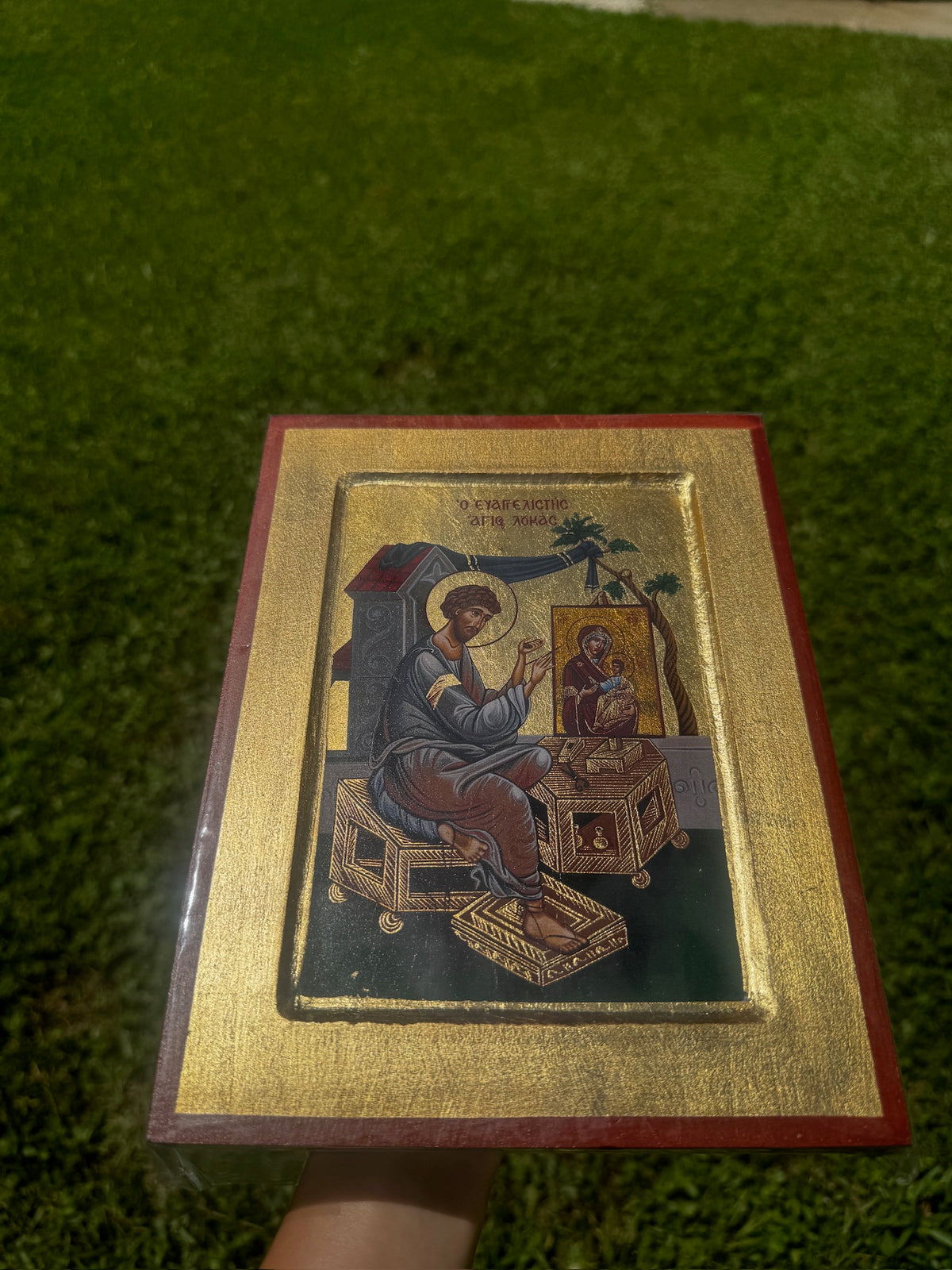 Saint Luke the Evangelist Orthodox Icon | 18kt Gold Leaf Byzantine Icon