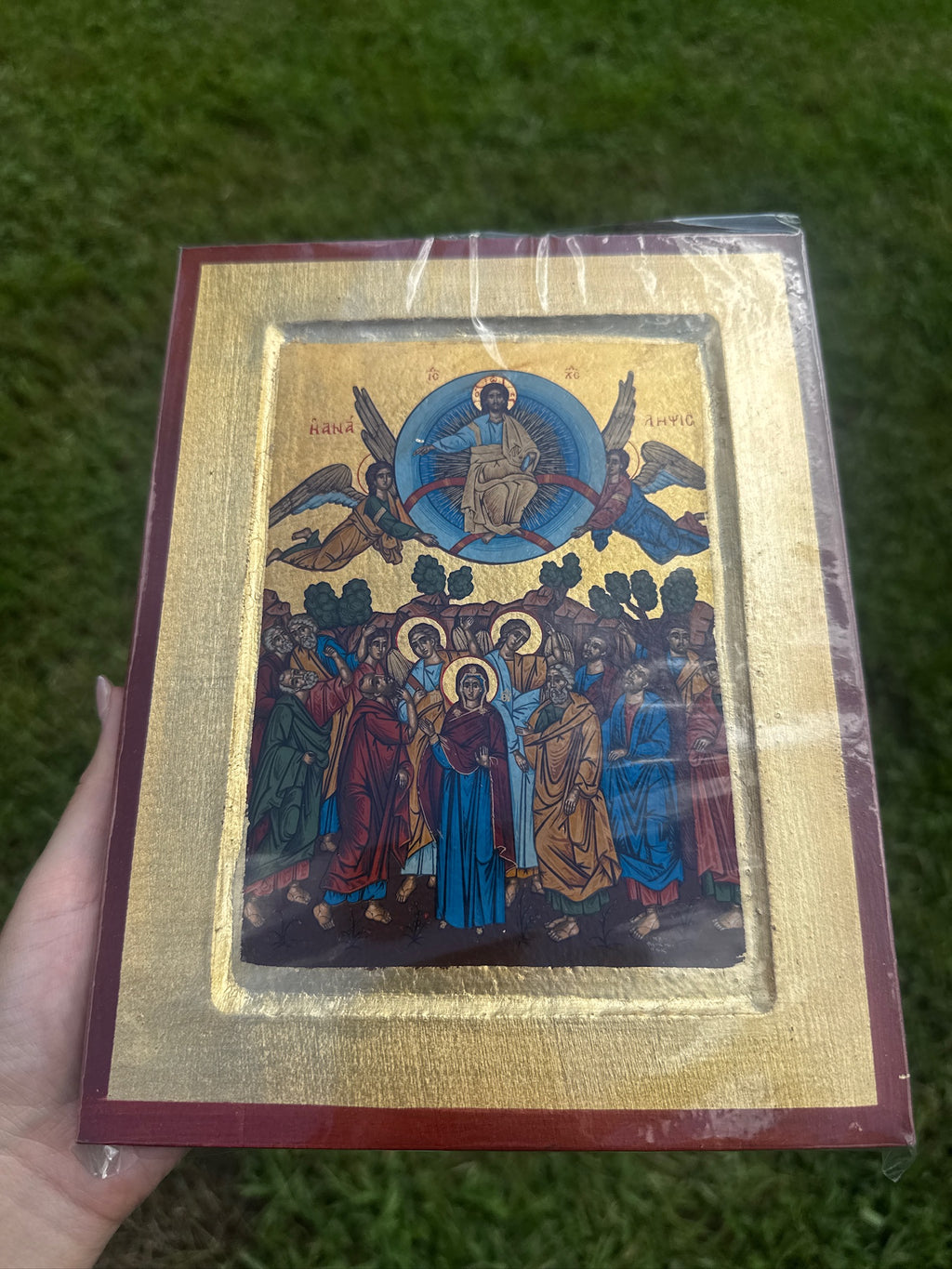 Ascension Orthodox Icon | 18kt Gold Leaf Byzantine Icon