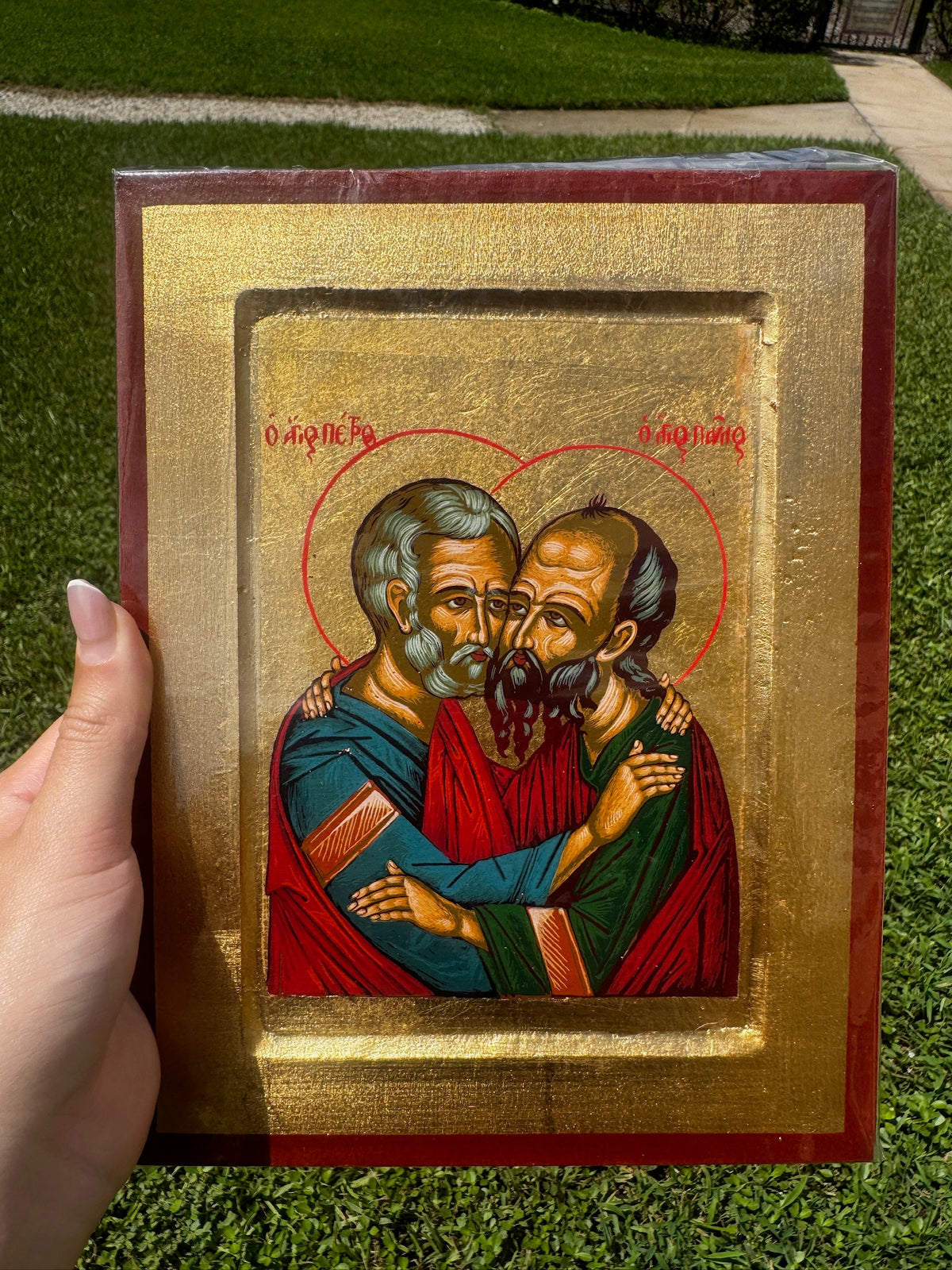 Saints Peter and Paul Orthodox Icon | 18kt Gold Leaf Byzantine Icon