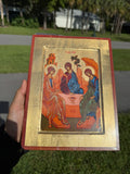 Holy Trinity Orthodox Icon | 18kt Gold Leaf Byzantine