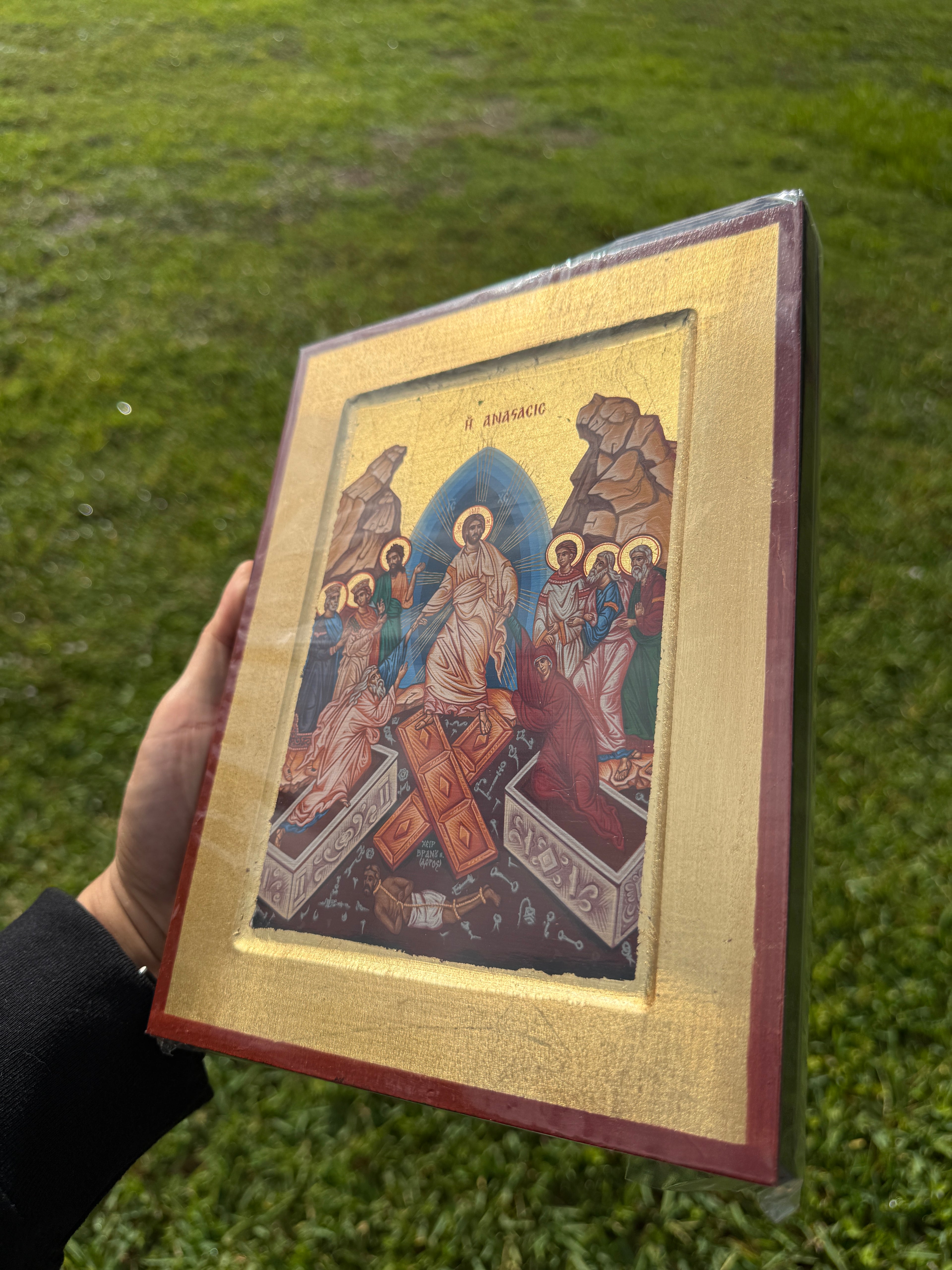 Resurrection Orthodox Icon – 18kt Gold Leaf