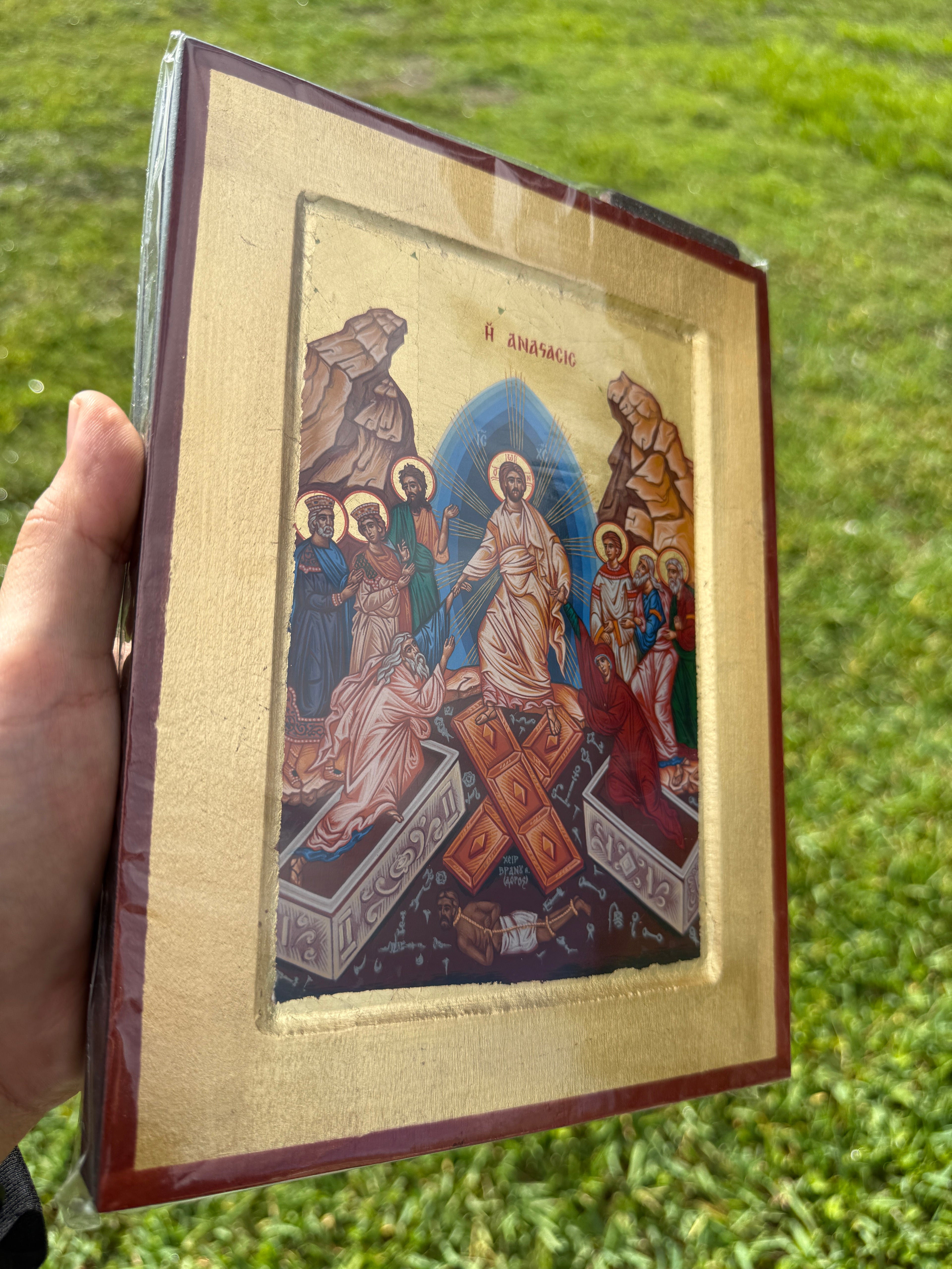 Resurrection Orthodox Icon – 18kt Gold Leaf