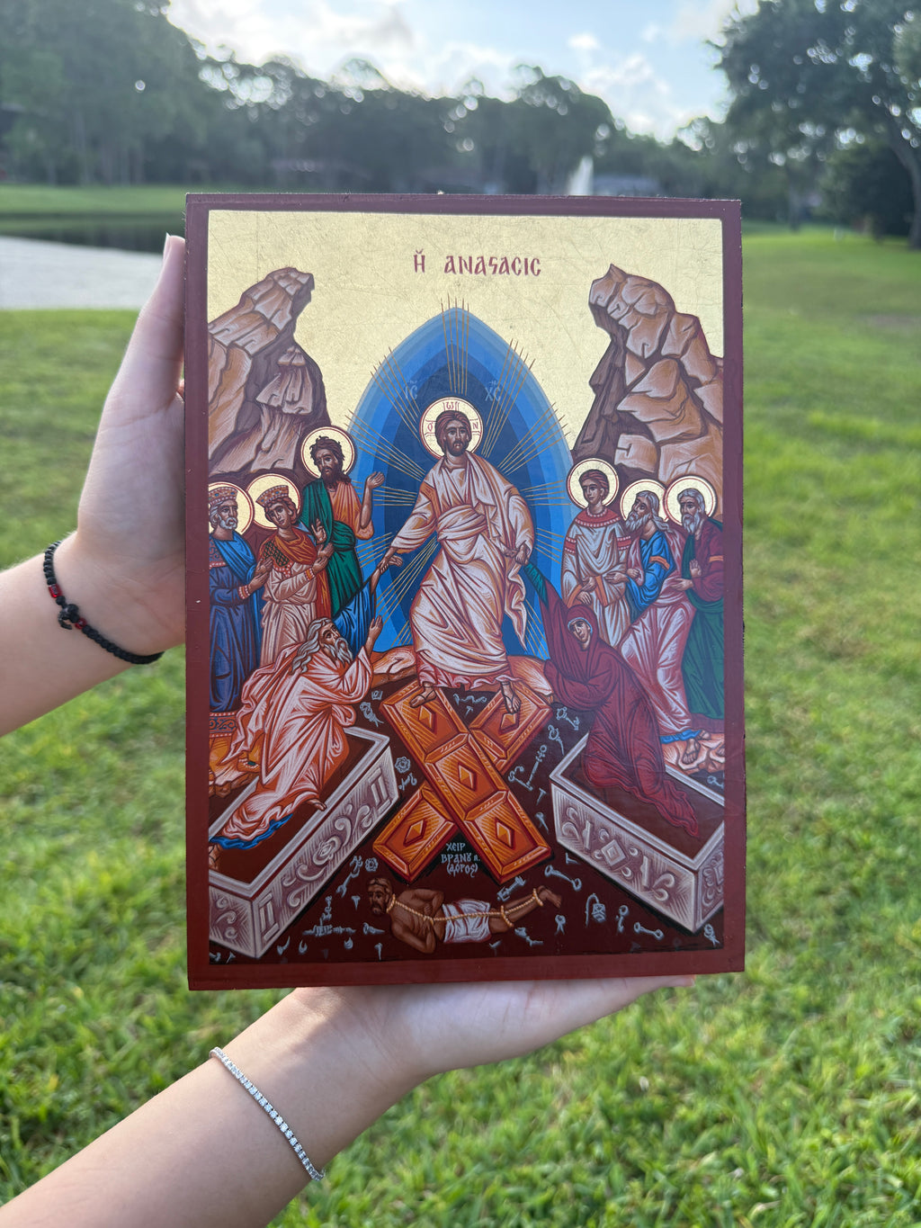 Resurrection Orthodox Icon – 18kt Gold Leaf