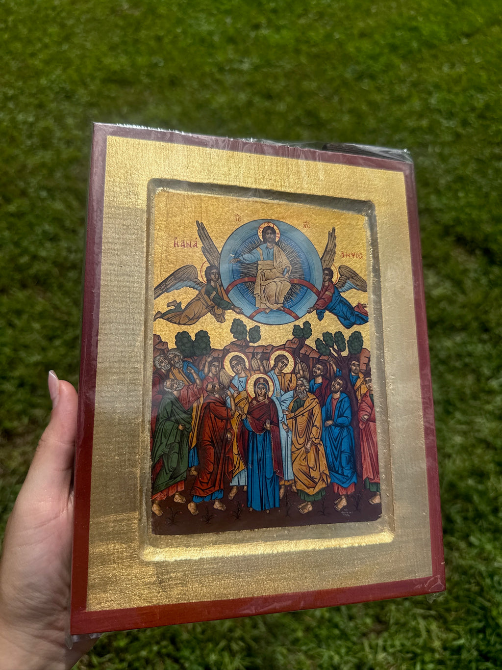 Ascension Orthodox Icon | 18kt Gold Leaf Byzantine Icon