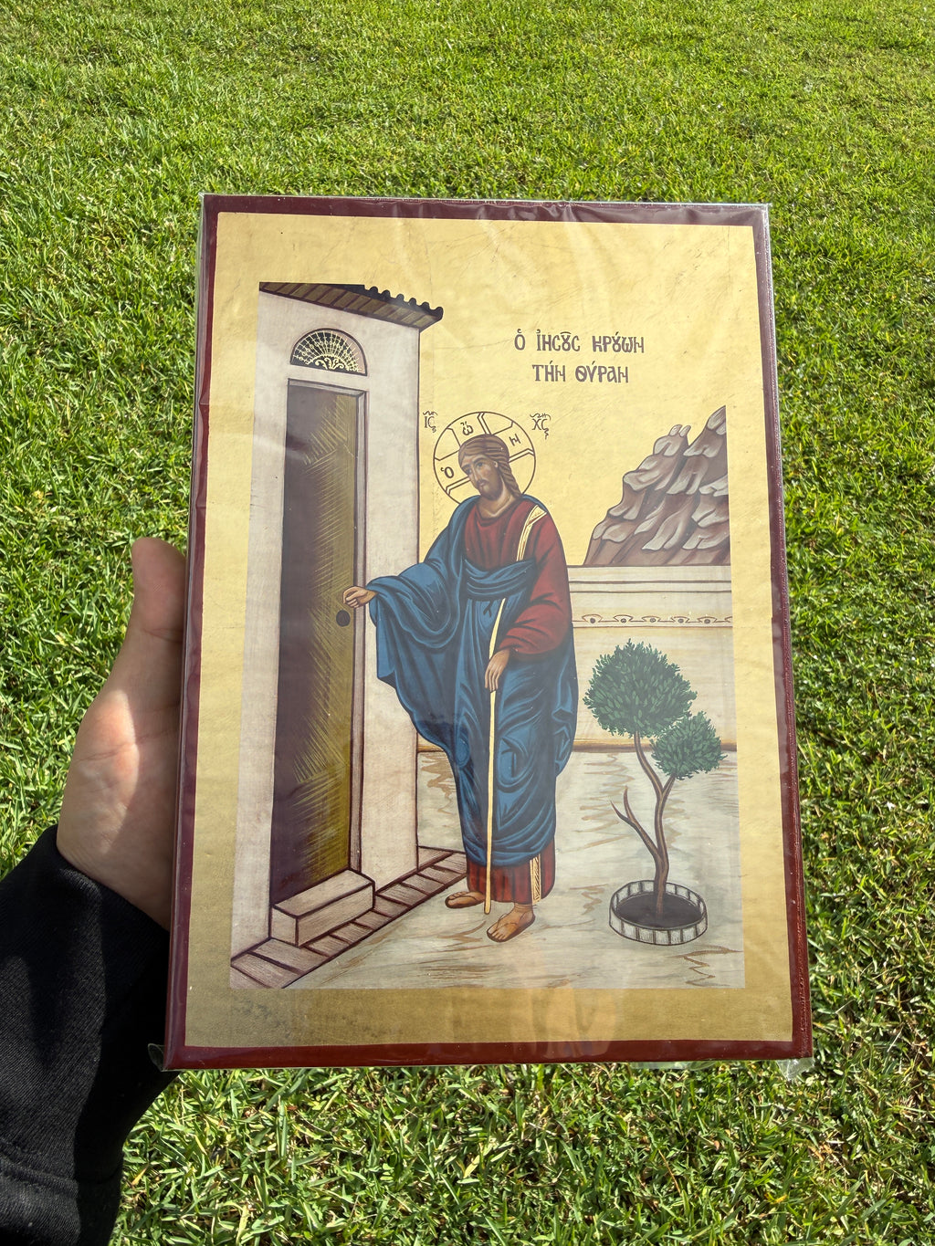 Christ Knocking Orthodox Icon | 18kt Gold Leaf Icon