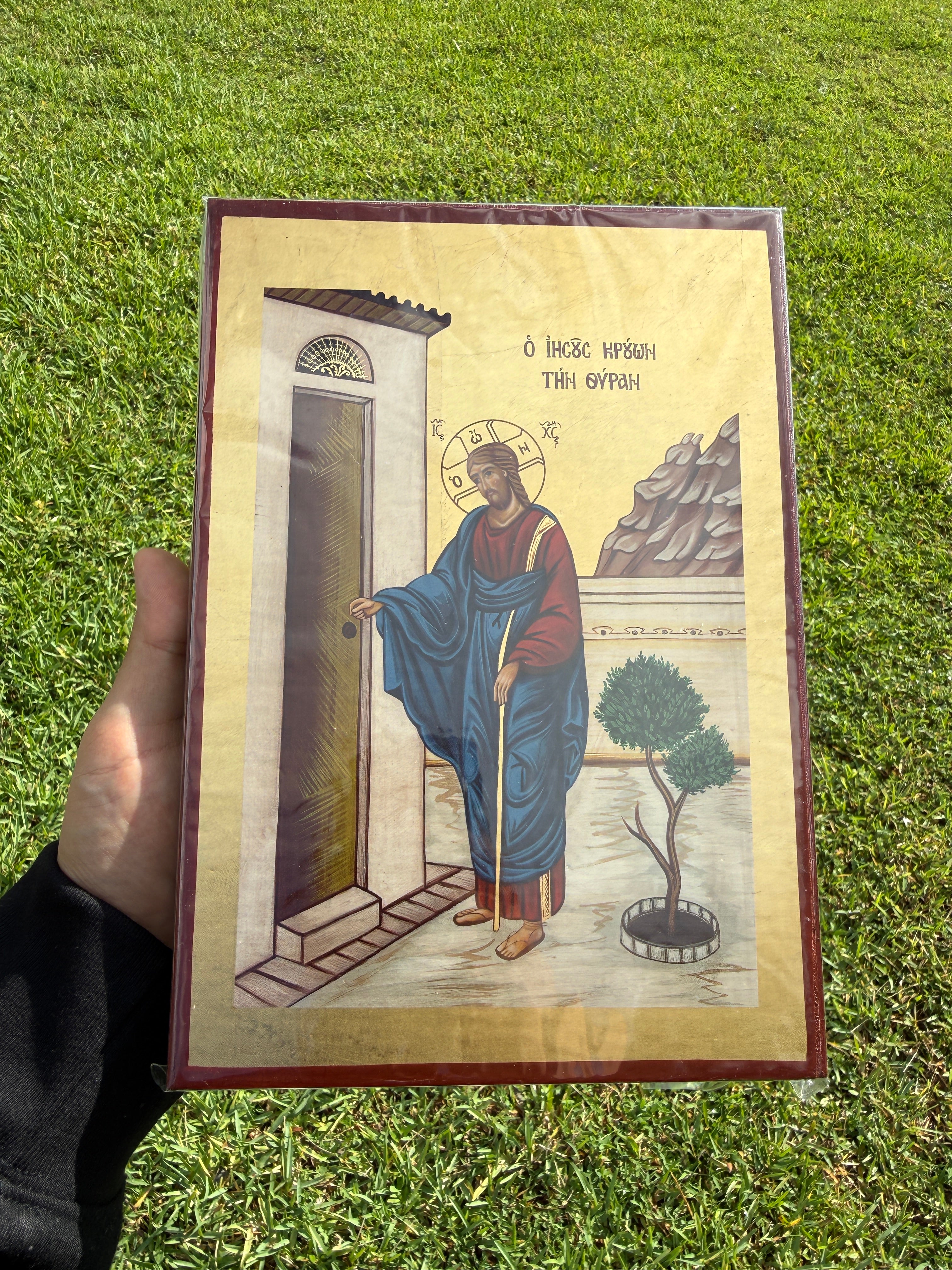 Christ Knocking Orthodox Icon | 18kt Gold Leaf Icon