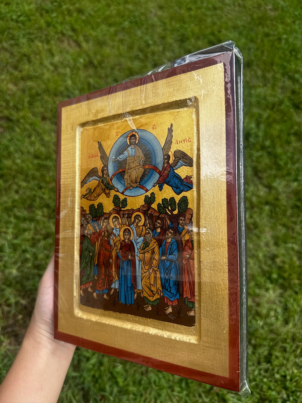 Ascension Orthodox Icon | 18kt Gold Leaf Byzantine Icon