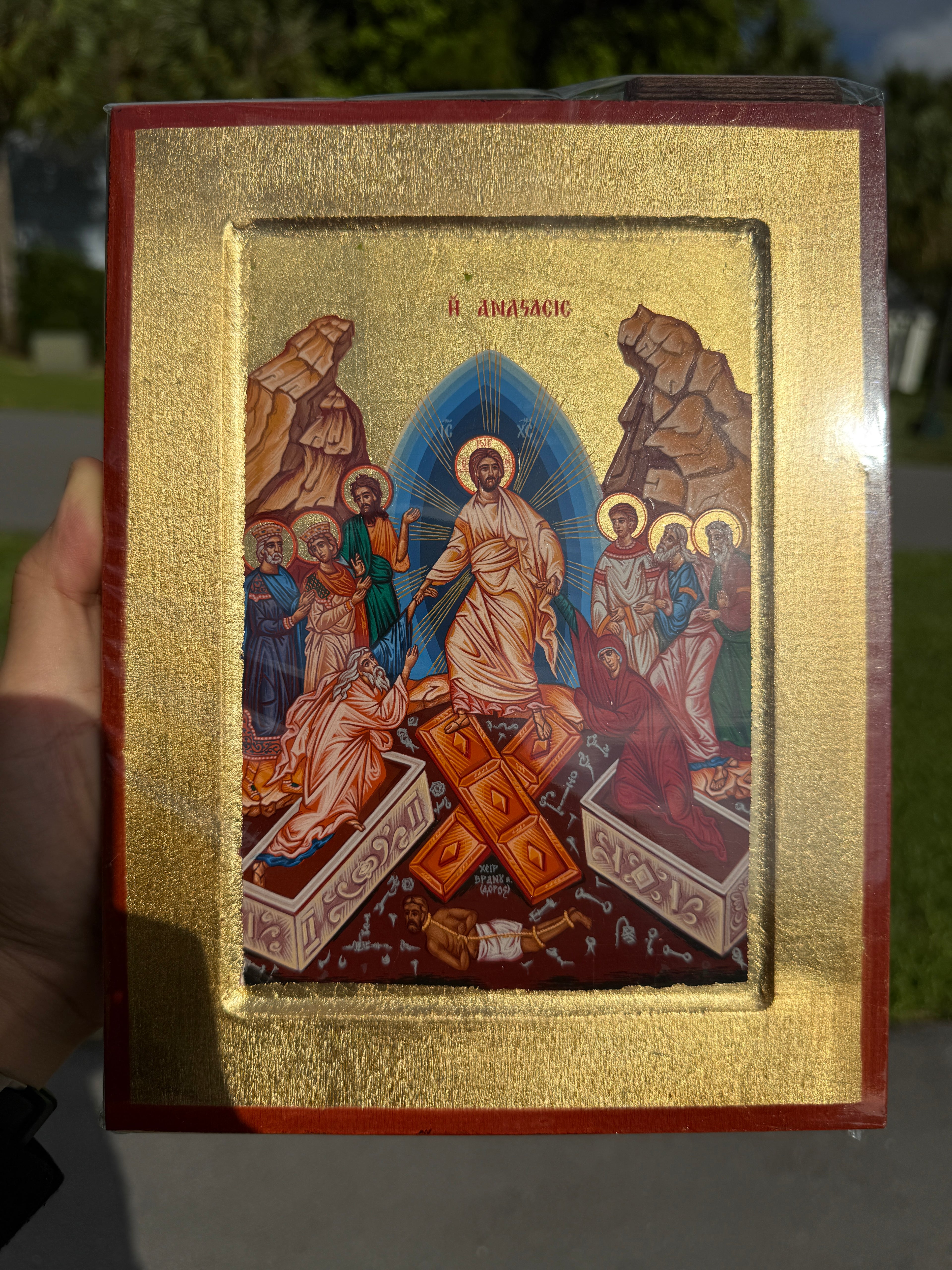 Resurrection Orthodox Icon – 18kt Gold Leaf