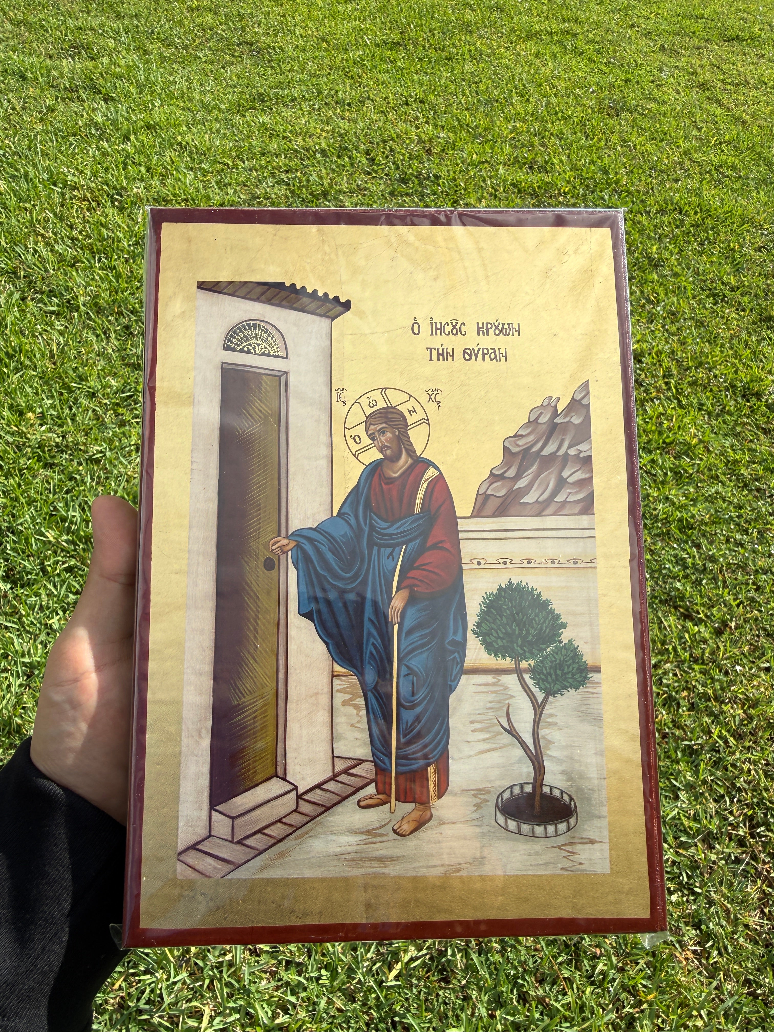 Christ Knocking Orthodox Icon | 18kt Gold Leaf Icon