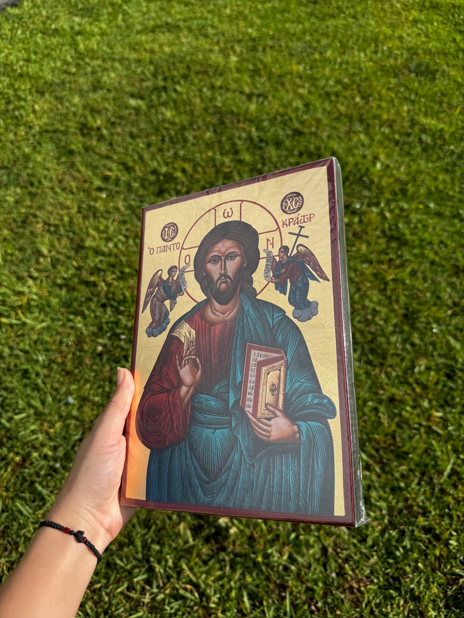 Christ Pantocrator Orthodox Icon | 18kt Gold Leaf Byzantine Icon