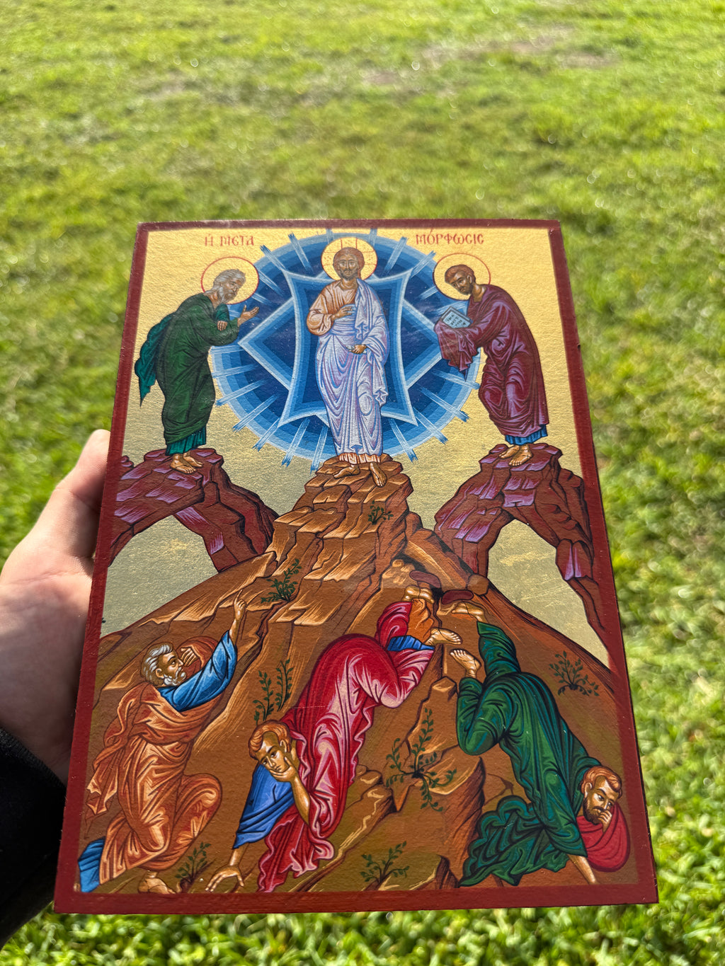 Transfiguration Orthodox Icon | 18kt Gold Leaf Byzantine Icon