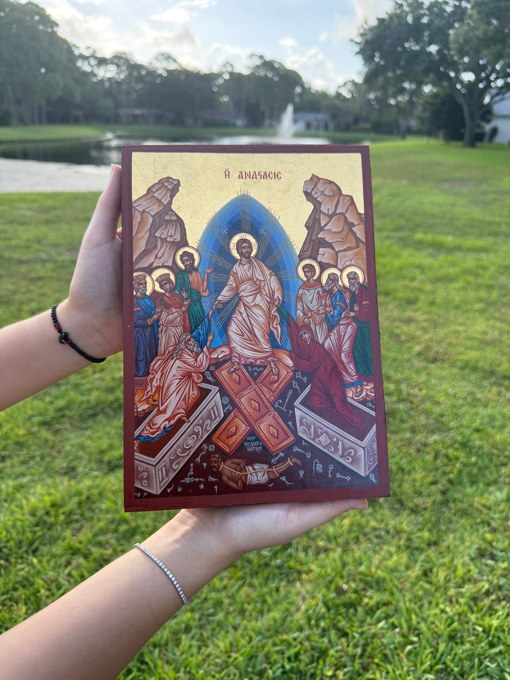 Resurrection Orthodox Icon – 18kt Gold Leaf