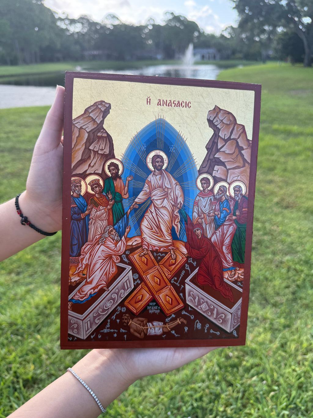 Resurrection Orthodox Icon – 18kt Gold Leaf