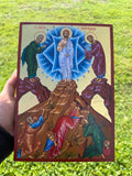 Transfiguration Orthodox Icon | 18kt Gold Leaf Byzantine Icon