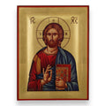 Christ Blessing Orthodox Icon | 18kt Gold Leaf Byzantine Icon