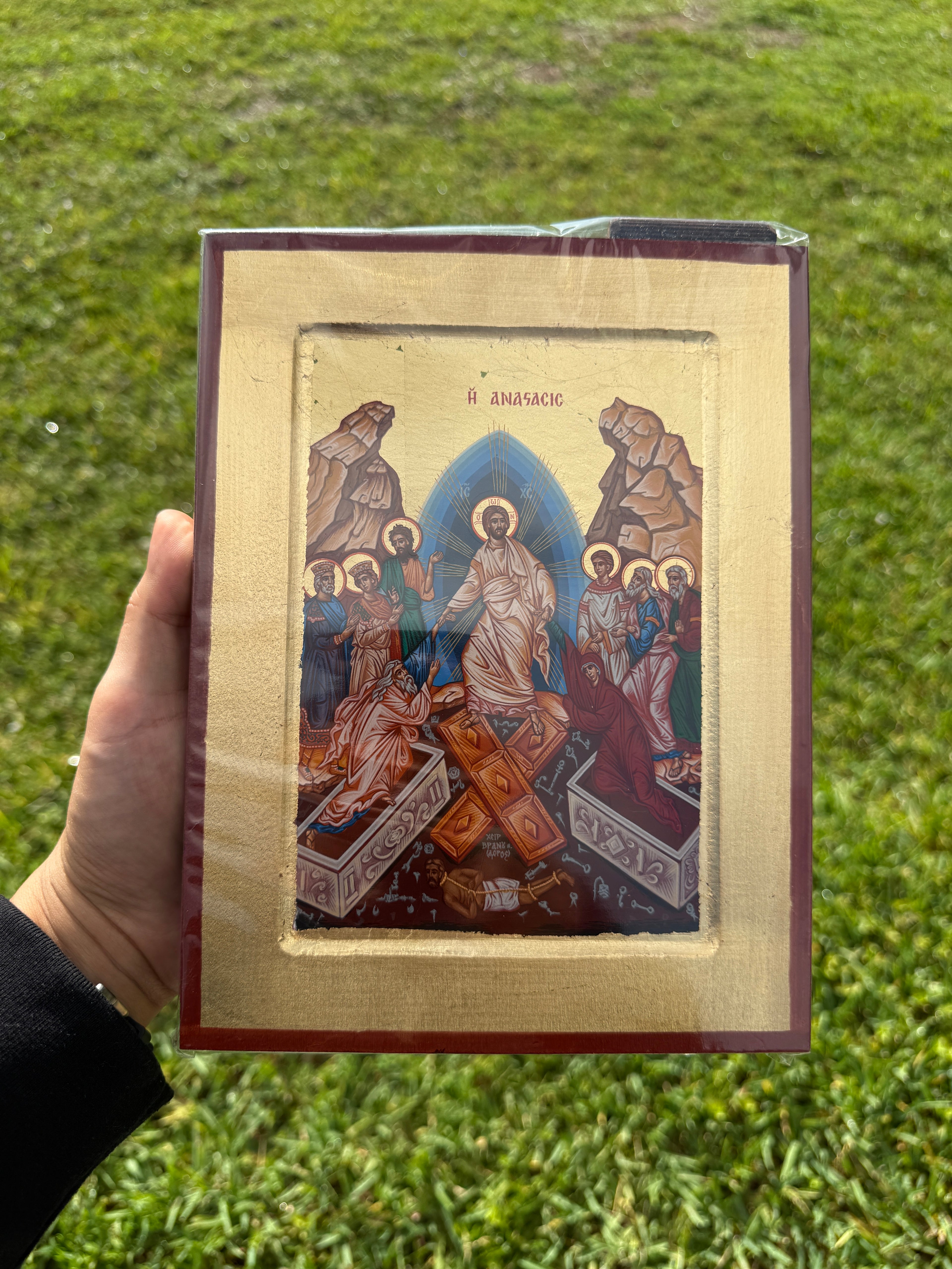 Resurrection Orthodox Icon – 18kt Gold Leaf