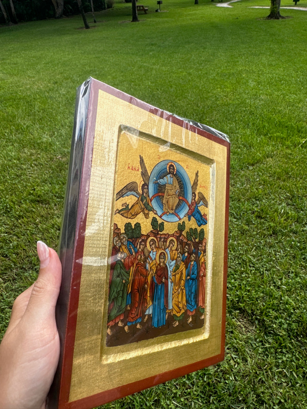 Ascension Orthodox Icon | 18kt Gold Leaf Byzantine Icon