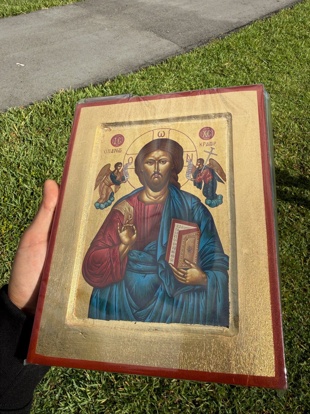 Christ Pantocrator Orthodox Icon | 18kt Gold Leaf Byzantine Icon