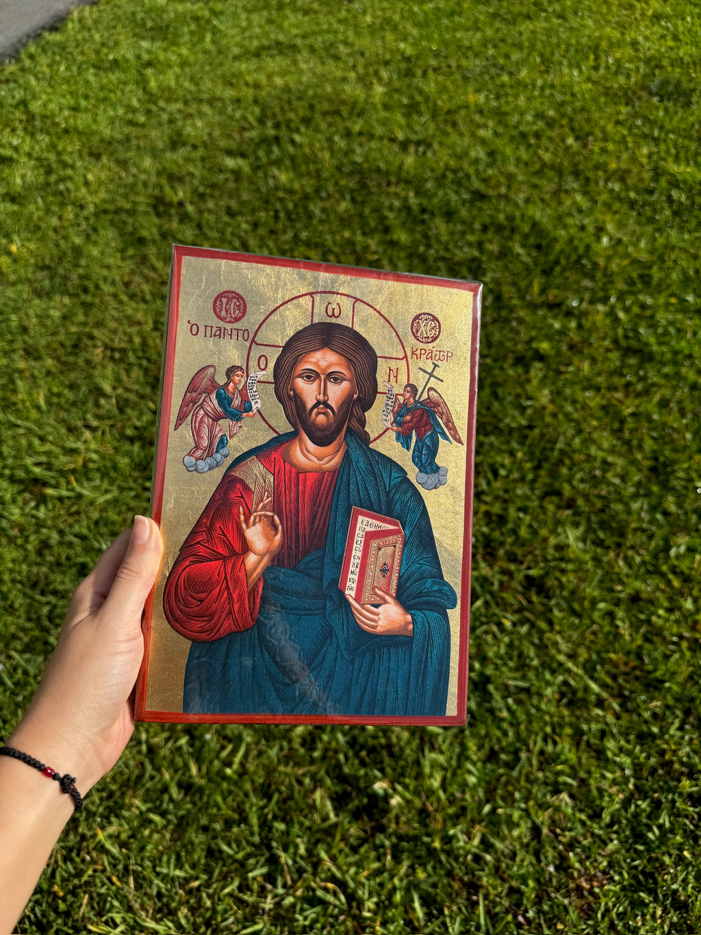Christ Pantocrator Orthodox Icon | 18kt Gold Leaf Byzantine Icon