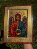 Archangel Gabriel Orthodox Icon | 18kt Gold Leaf Byzantine Icon