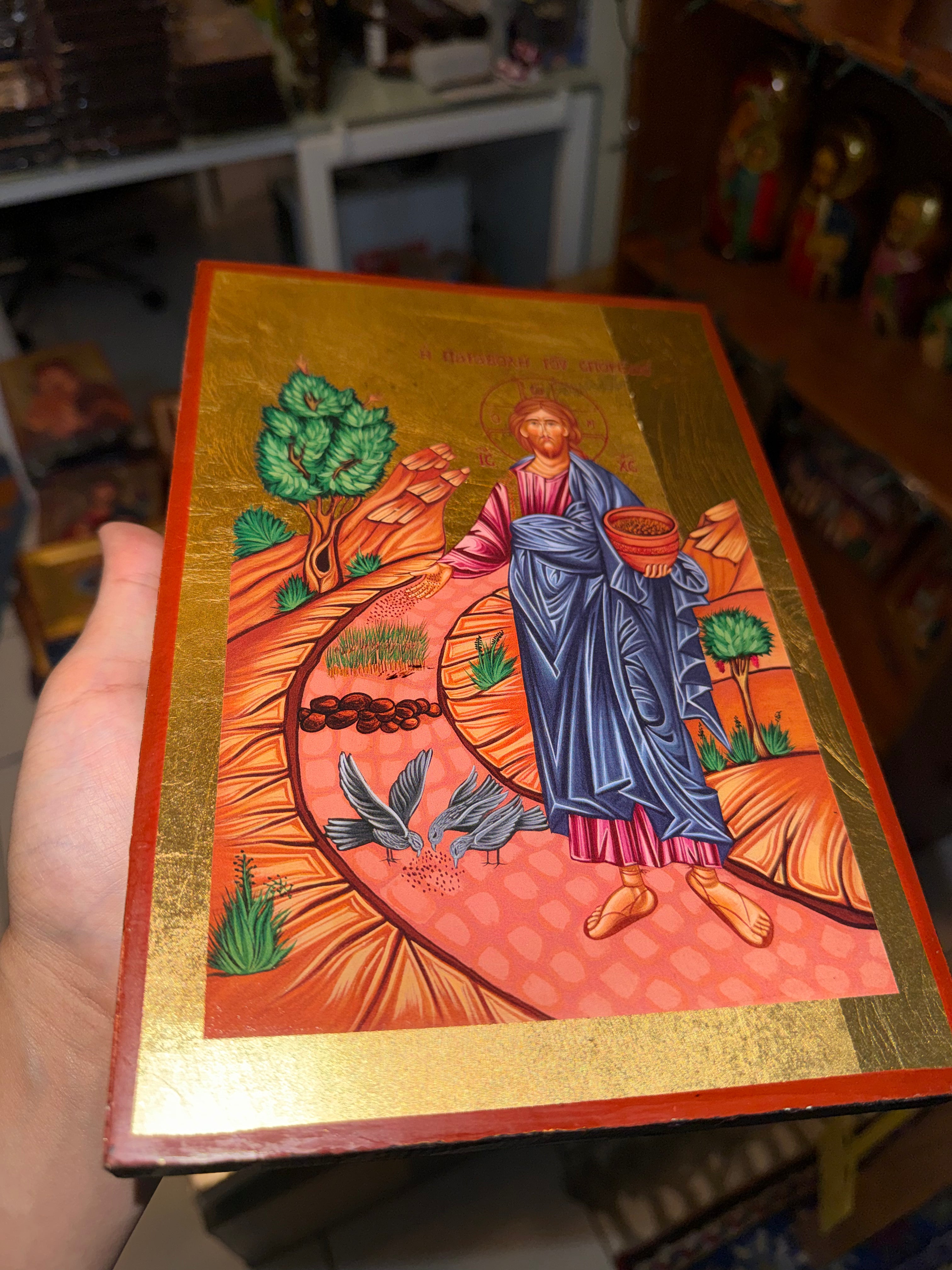 Parable of the Sower Orthodox Icon | 18kt Gold Leaf Byzantine Icon ...