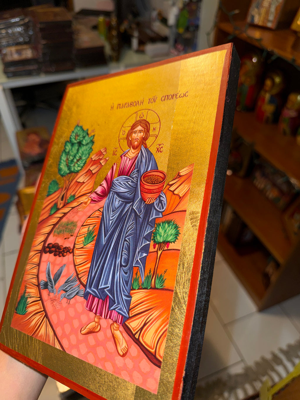 Parable of the Sower Orthodox Icon | 18kt Gold Leaf Byzantine Icon ...