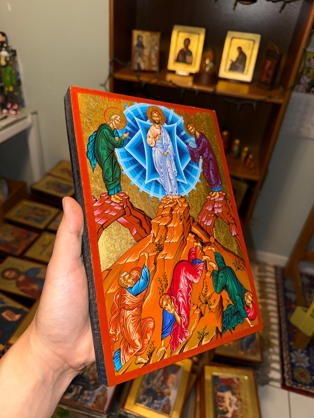 Transfiguration Orthodox Icon | 18kt Gold Leaf Byzantine Icon