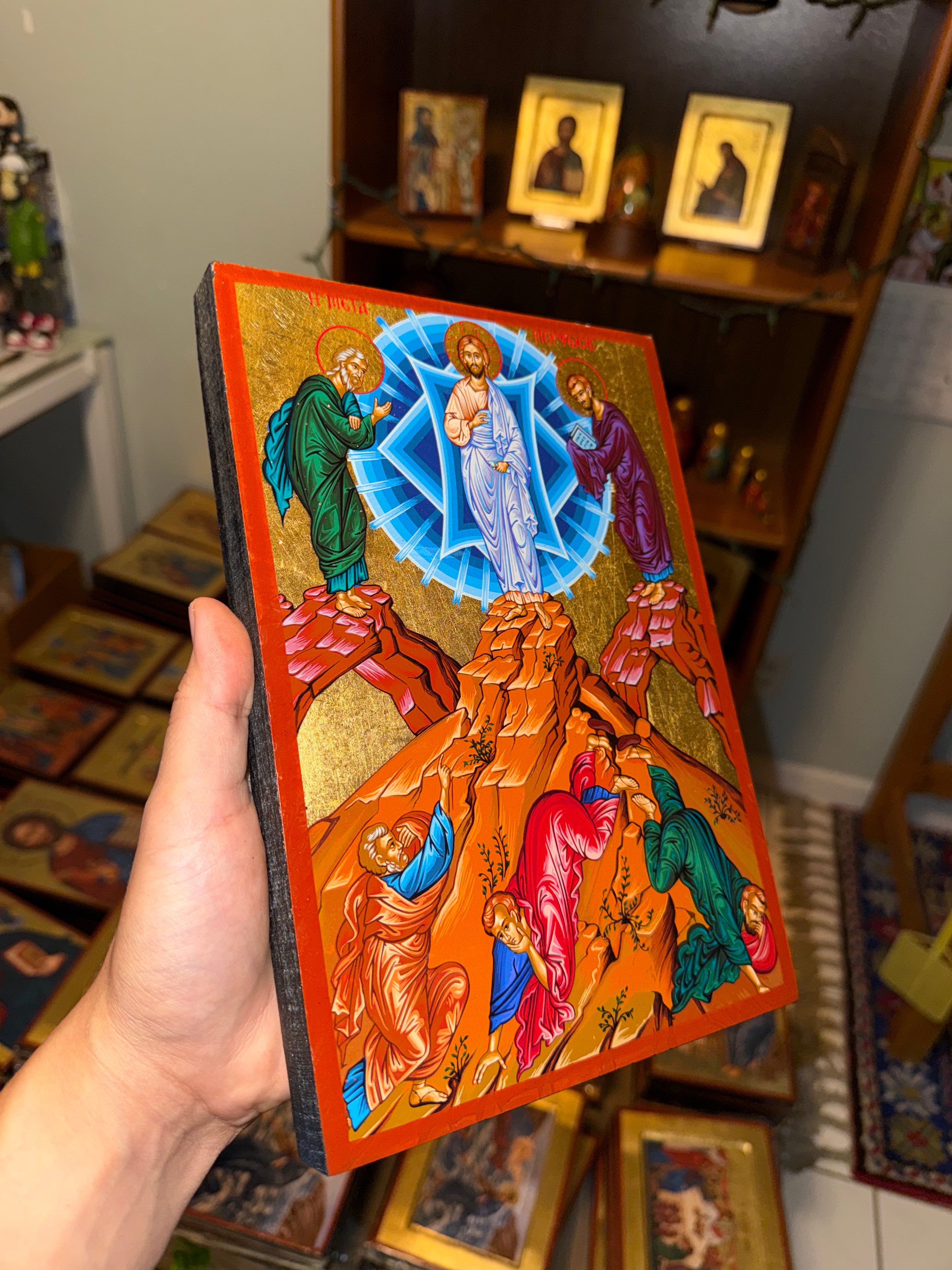 Transfiguration Orthodox Icon | 18kt Gold Leaf Byzantine Icon