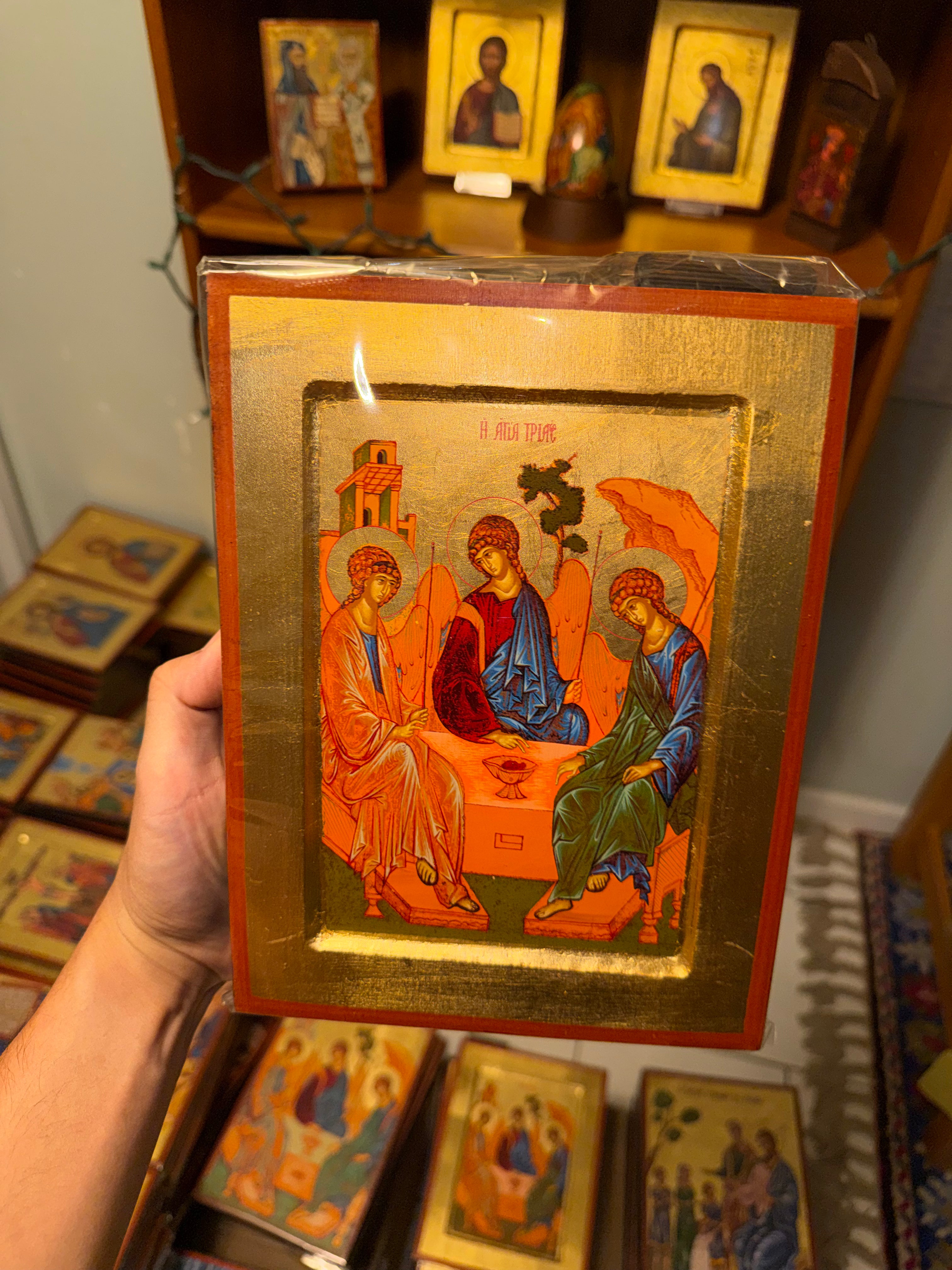 Holy Trinity Orthodox Icon | 18kt Gold Leaf Byzantine