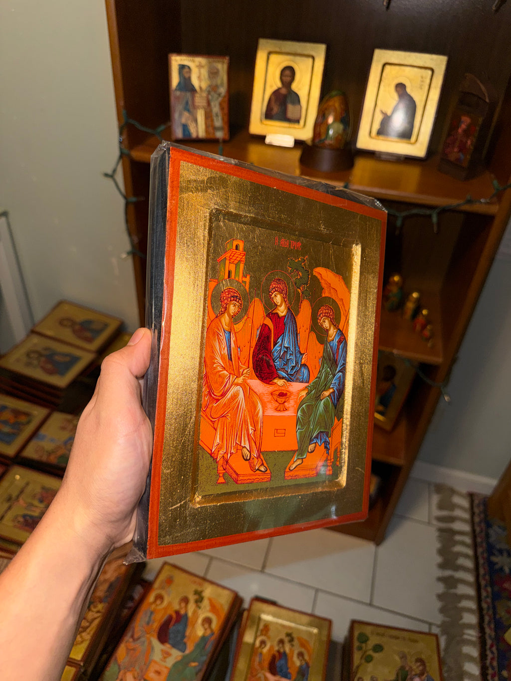 Holy Trinity Orthodox Icon | 18kt Gold Leaf Byzantine