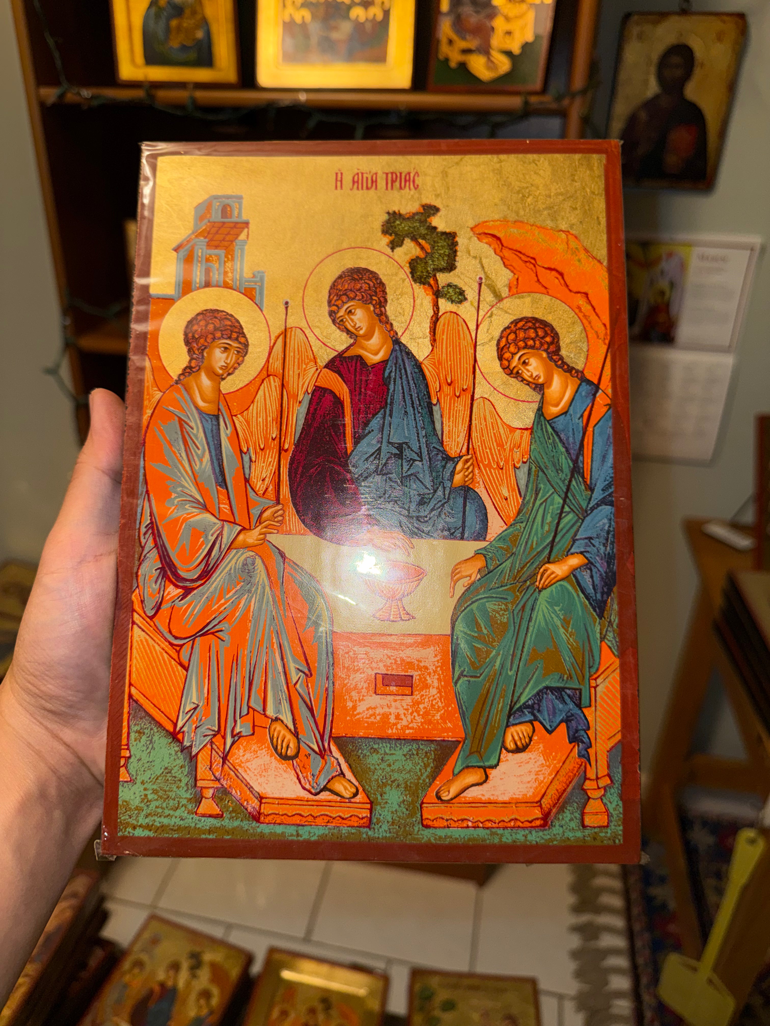 Holy Trinity Orthodox Icon | 18kt Gold Leaf Byzantine