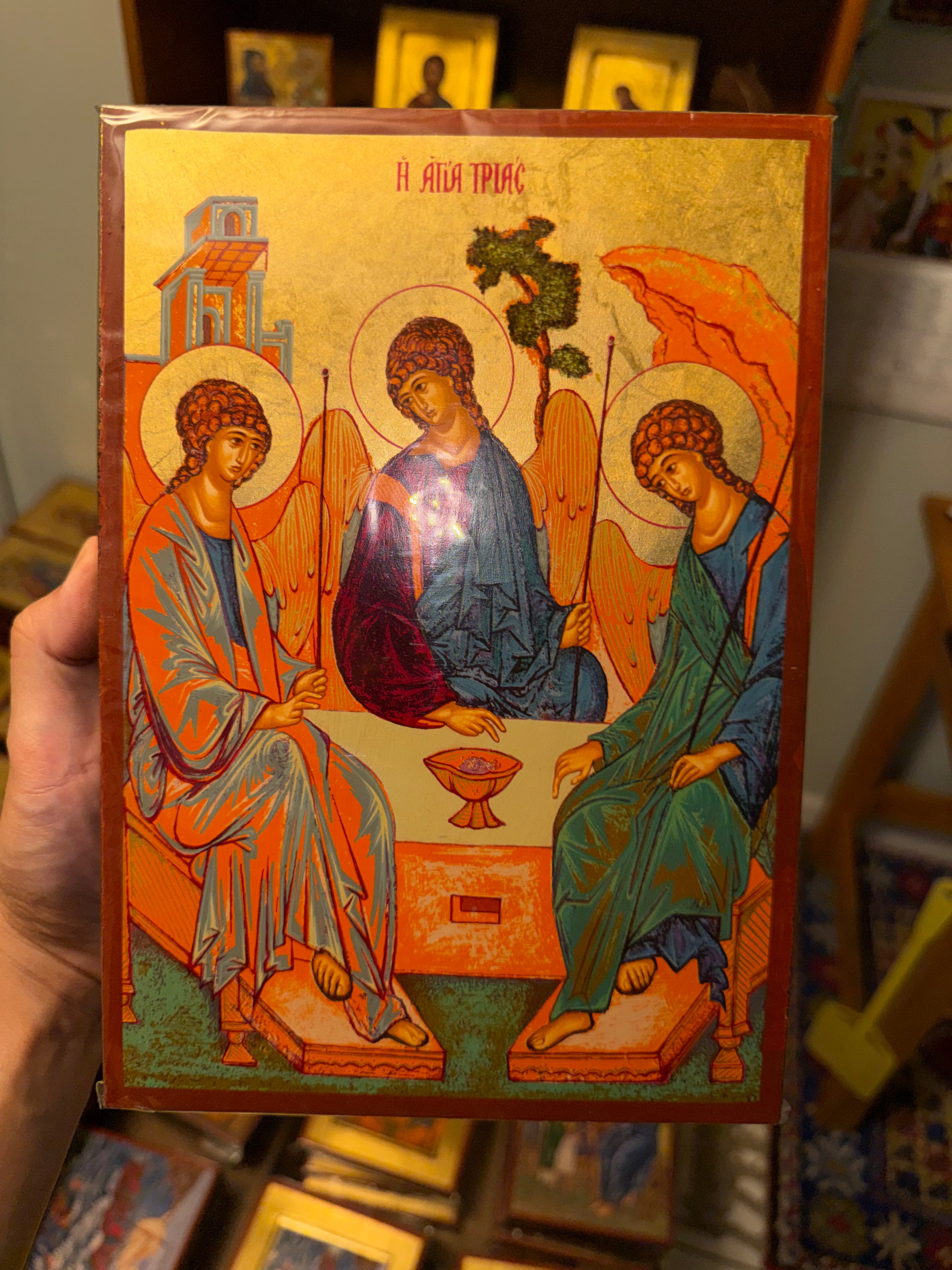 Holy Trinity Orthodox Icon | 18kt Gold Leaf Byzantine