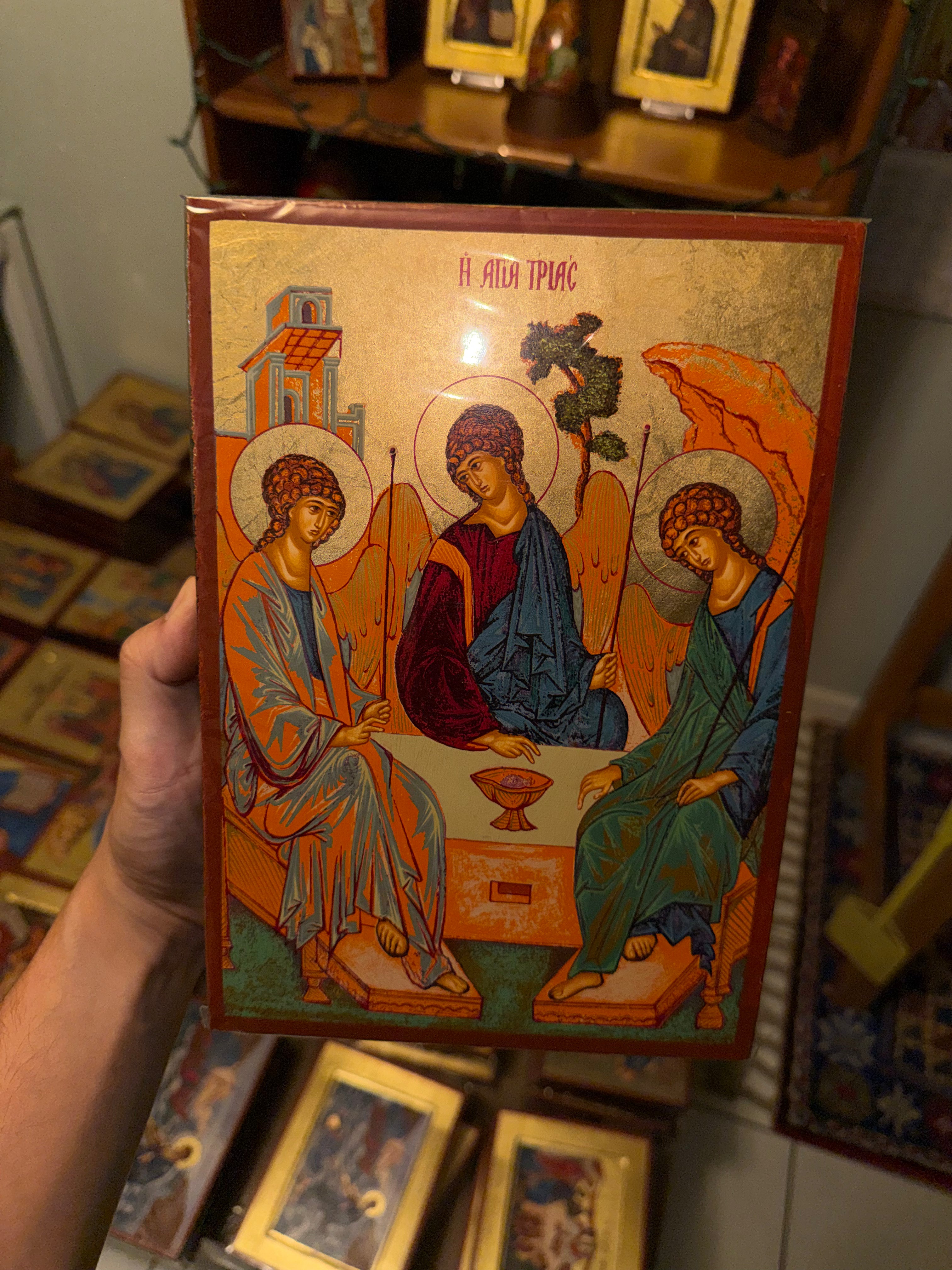 Holy Trinity Orthodox Icon | 18kt Gold Leaf Byzantine