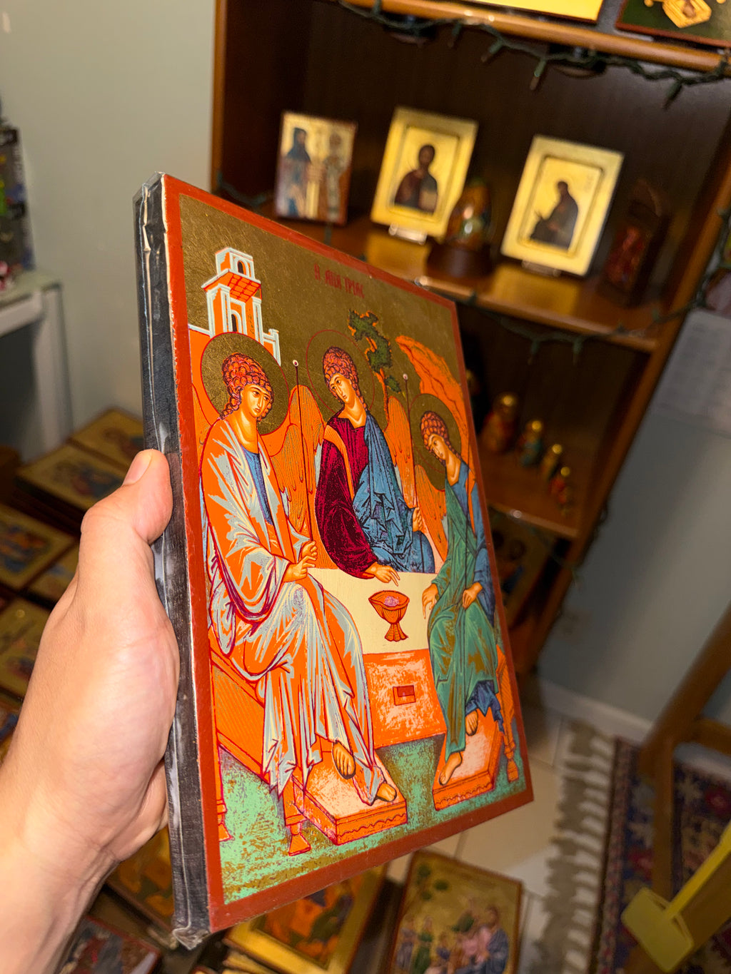 Holy Trinity Orthodox Icon | 18kt Gold Leaf Byzantine