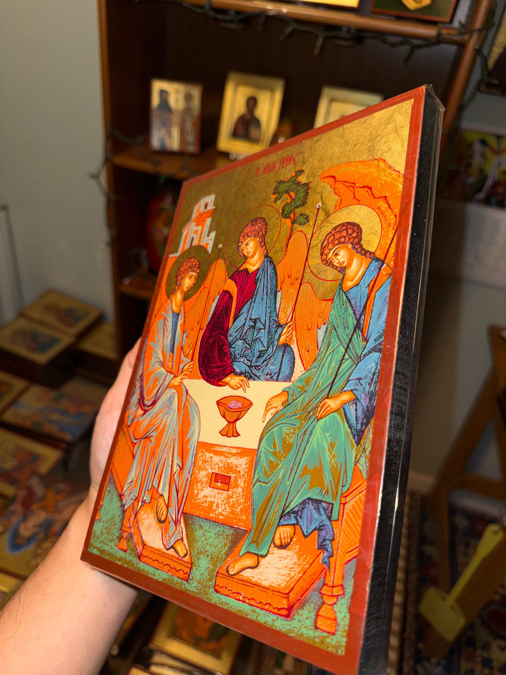 Holy Trinity Orthodox Icon | 18kt Gold Leaf Byzantine