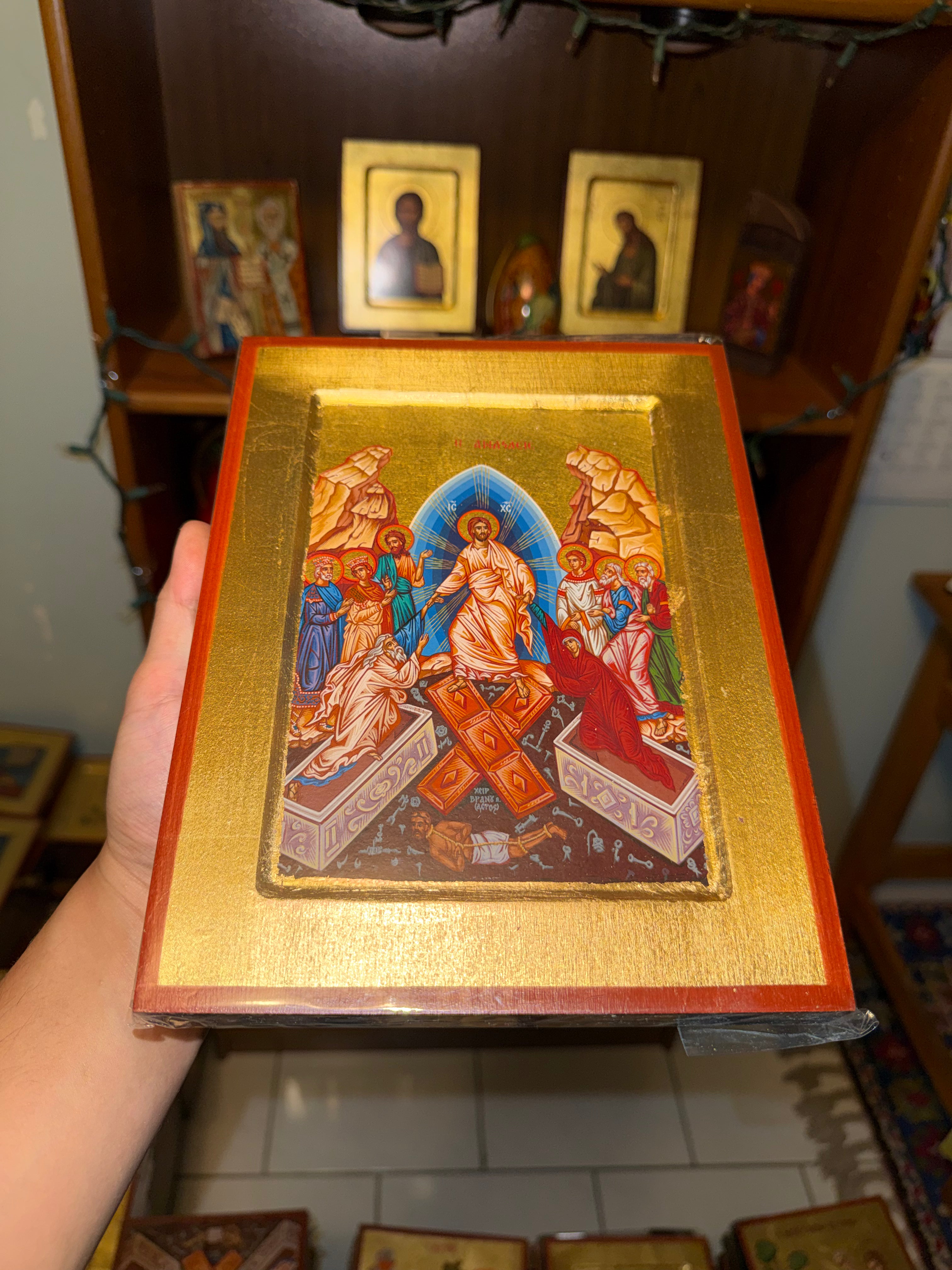 Resurrection Orthodox Icon – 18kt Gold Leaf