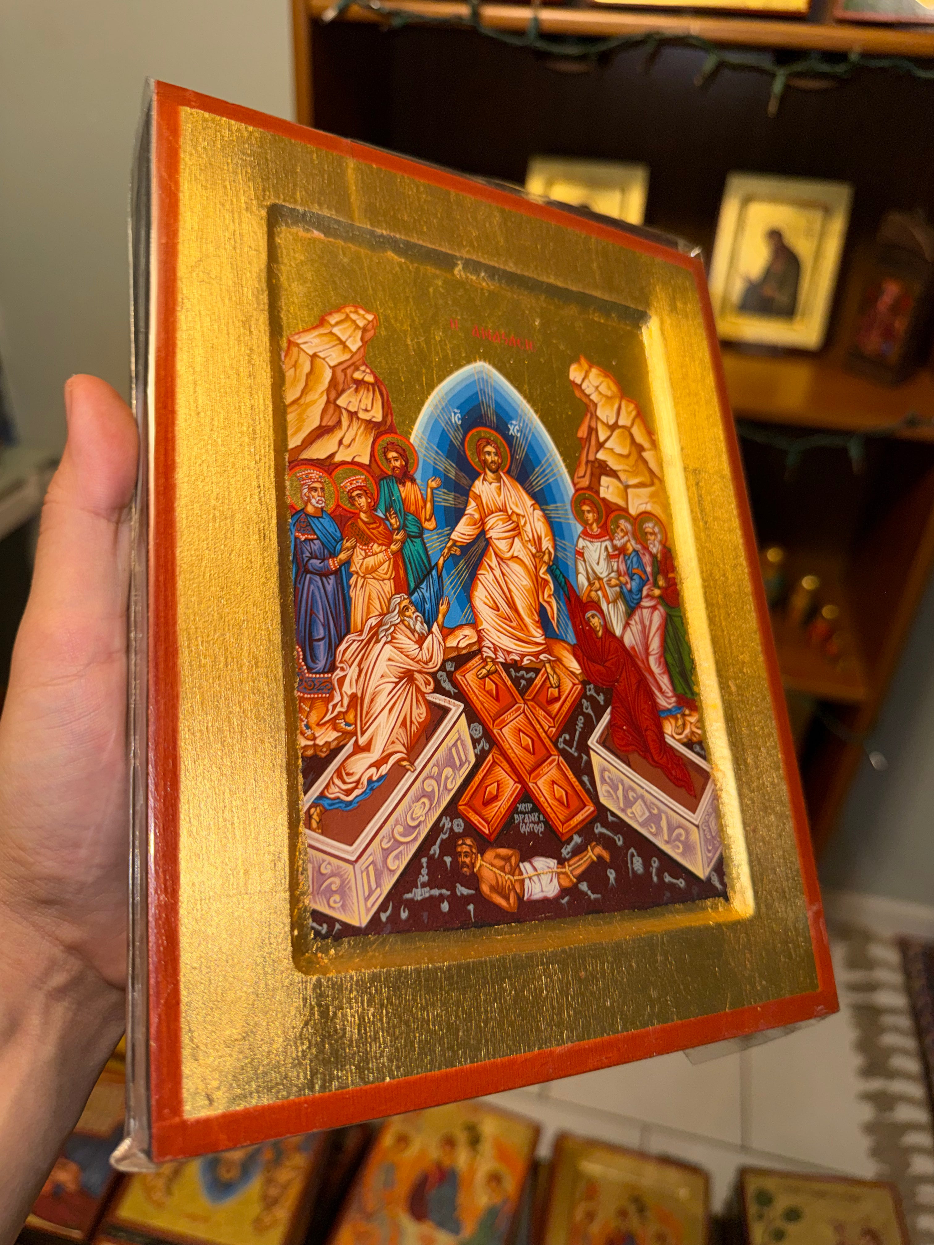 Resurrection Orthodox Icon – 18kt Gold Leaf