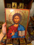 Christ Blessing Orthodox Icon | 18kt Gold Leaf Byzantine Icon